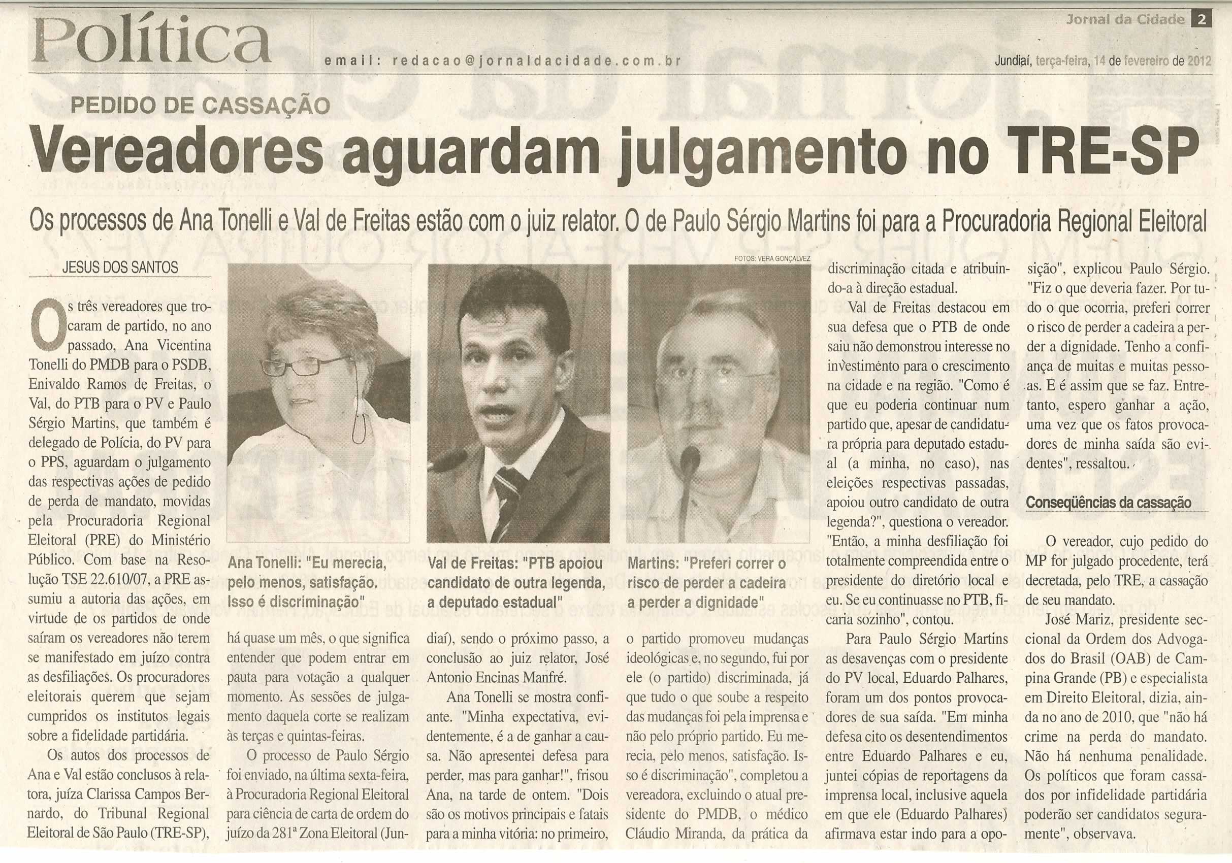 Jornal da Cidade - 14/02/2012