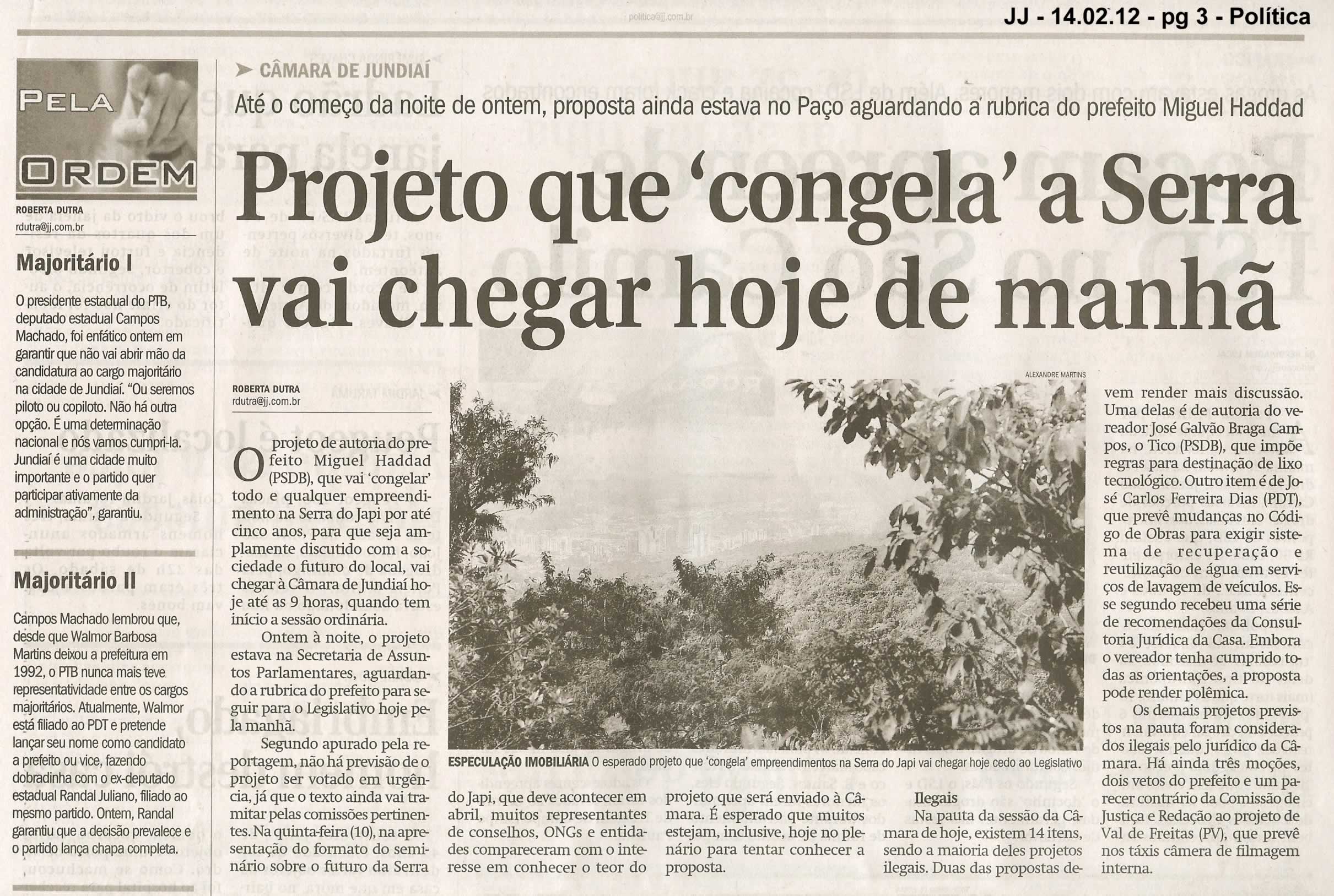 Jornal de Jundiaí - 14/02/2012