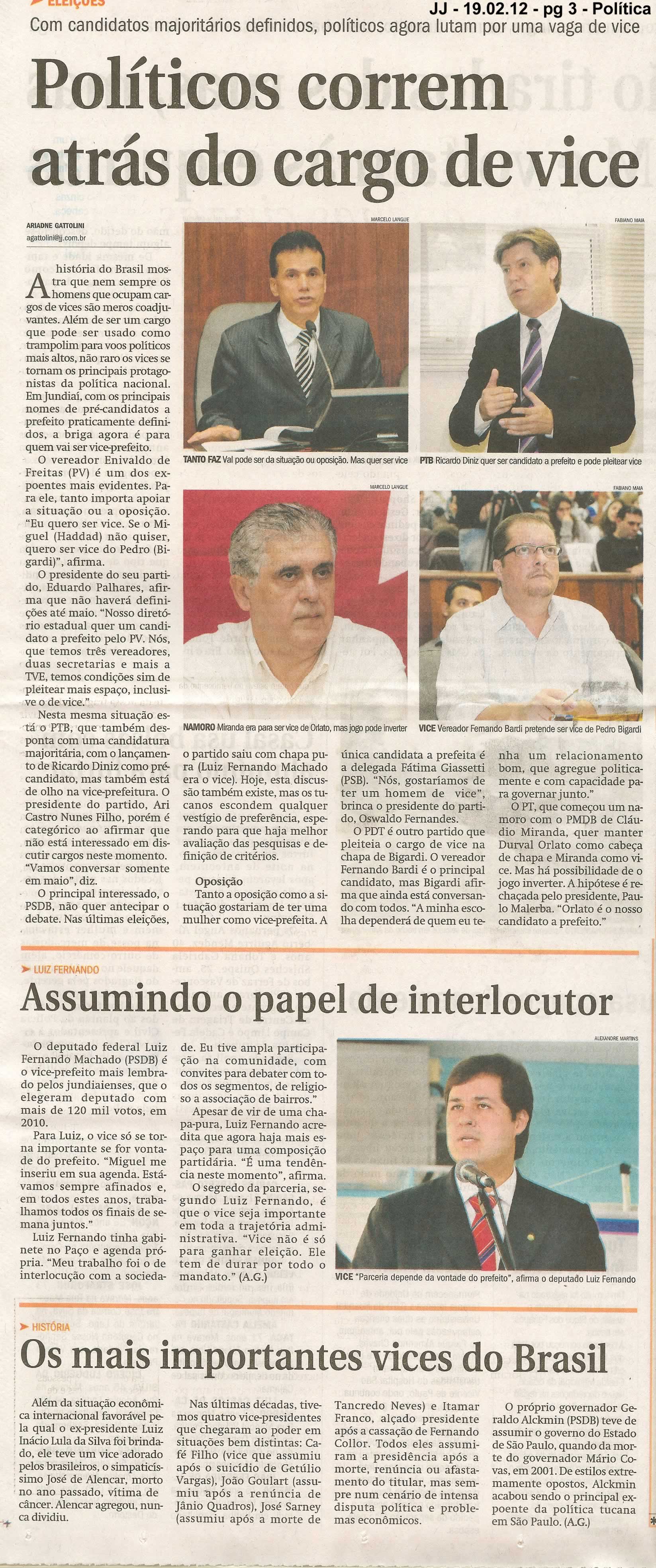 Jornal de Jundiaí - 19/02/2012