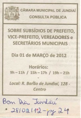Bom Dia Jundiaí - 28/02/2012