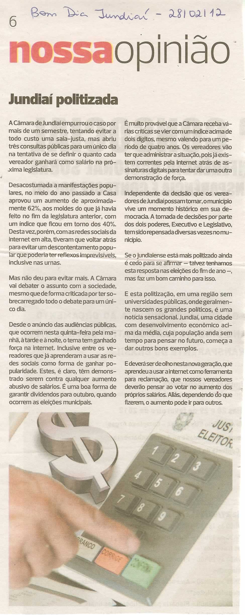 Bom Dia Jundiaí - 28/02/2012