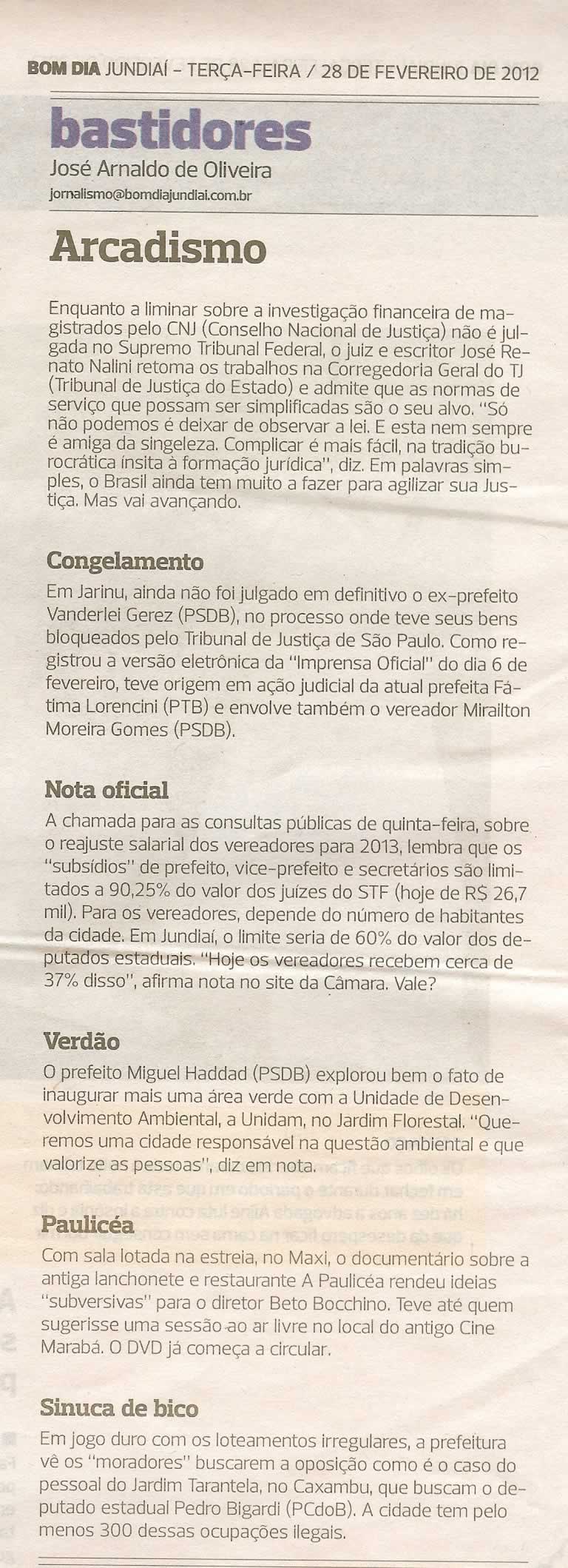 Bom Dia Jundiaí - 28/02/2012