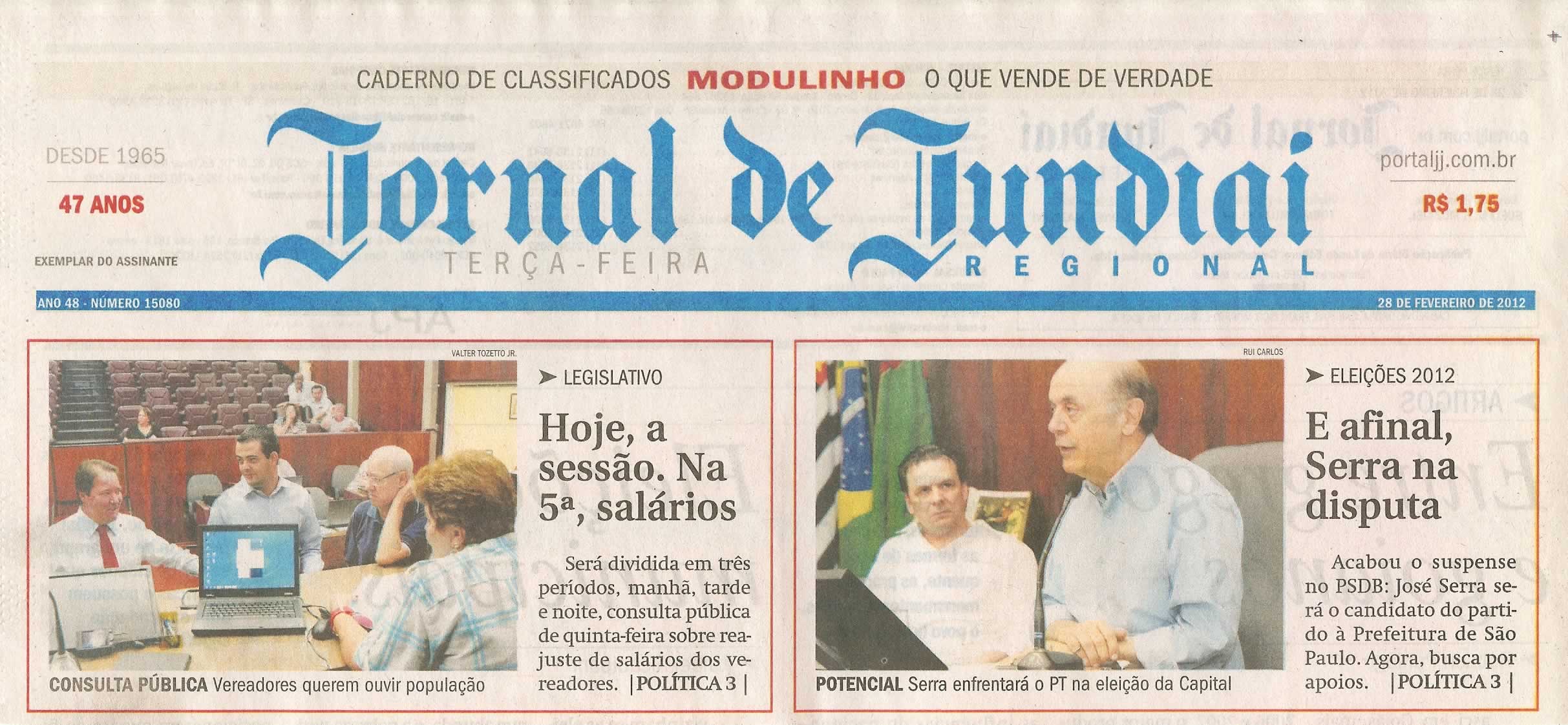 Jornal de Jundiaí - 28/02/2012