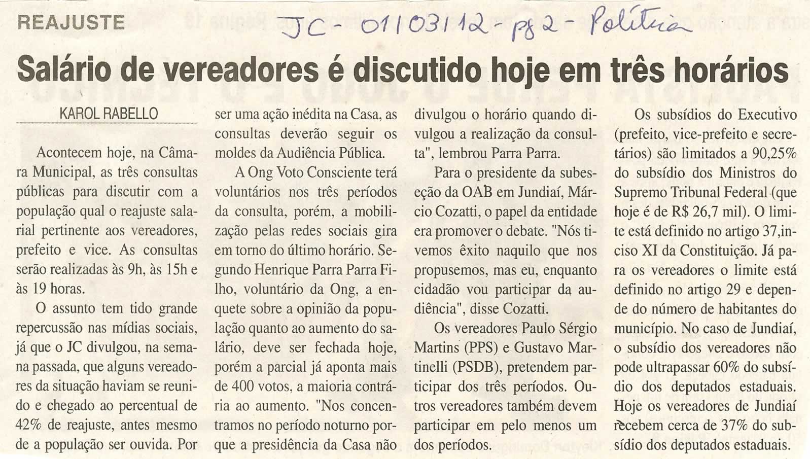 Jornal da Cidade - 01/03/2012