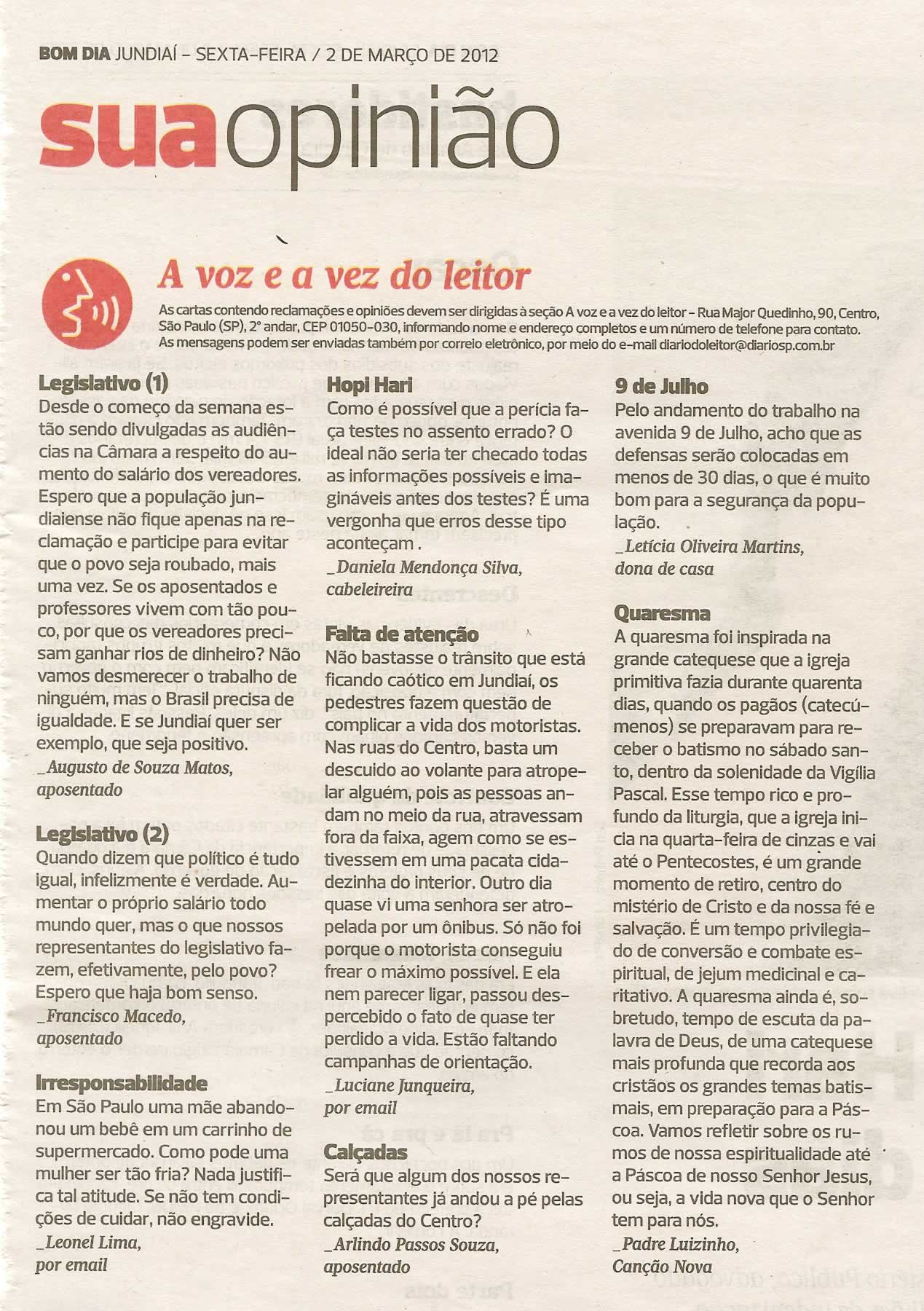 Bom Dia Jundiaí - 02/03/2012