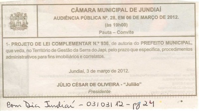 Bom Dia Jundiaí - 03/03/2012