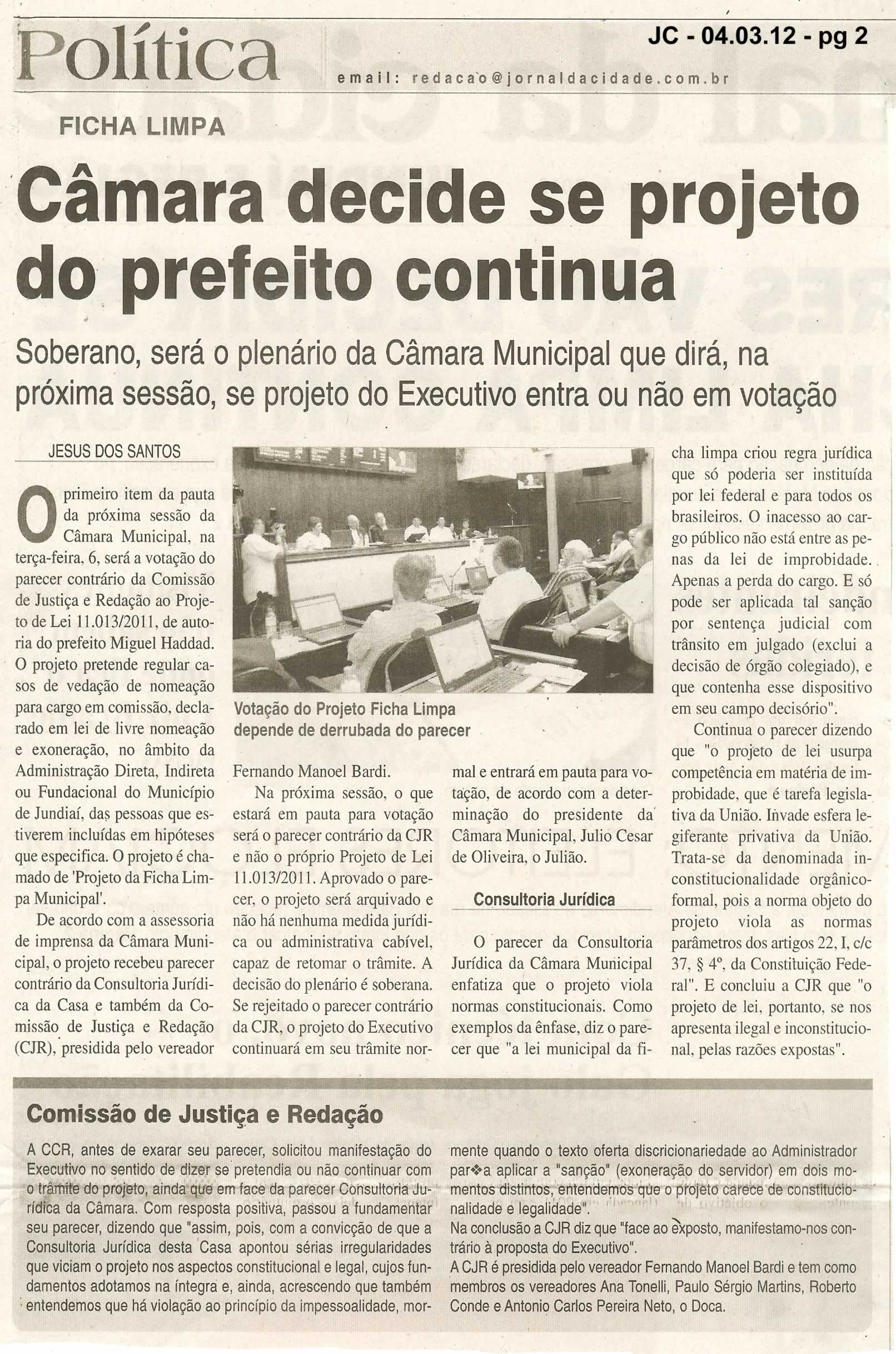 Jornal da Cidade - 04/03/2012