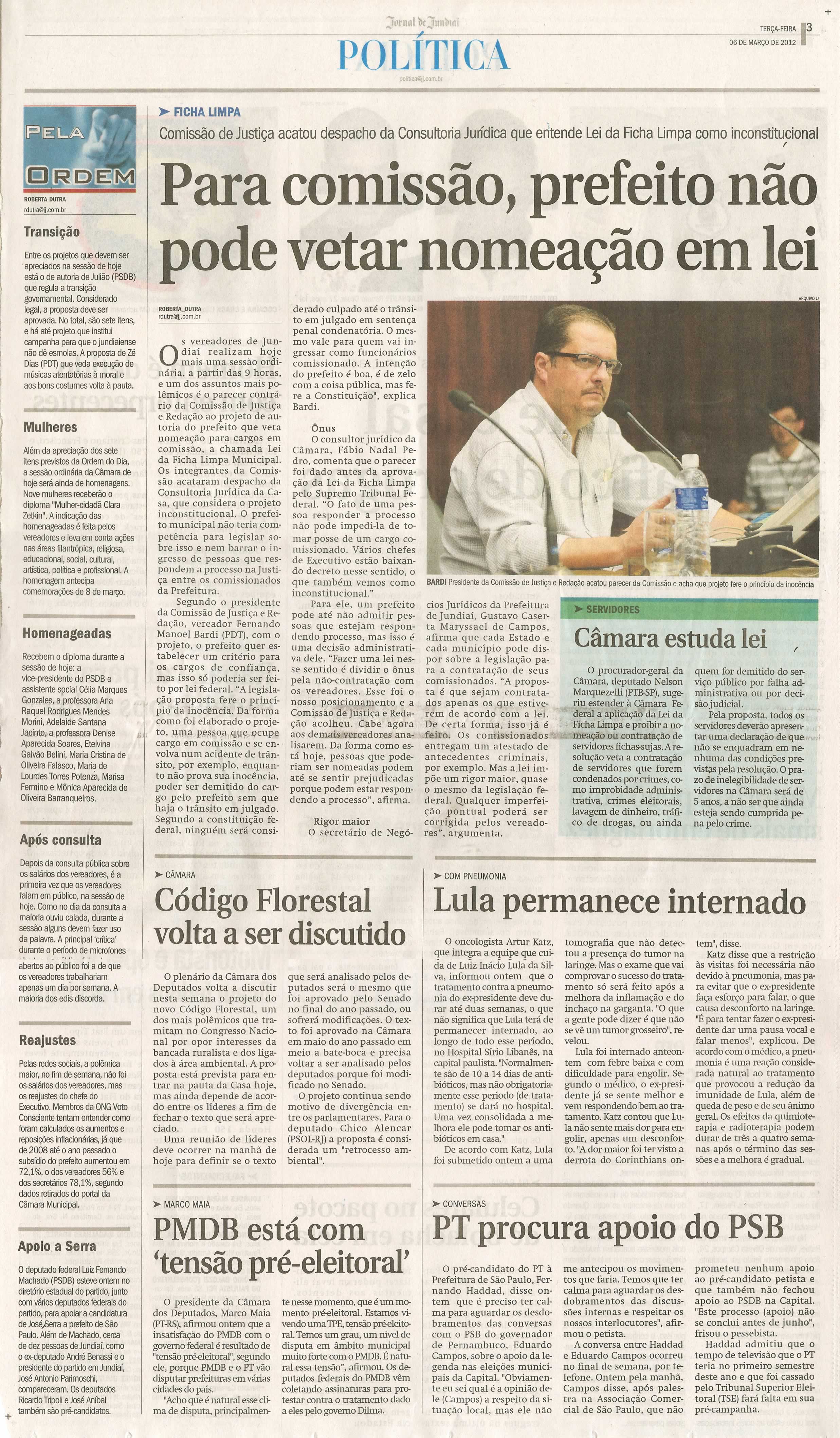 Jornal de Jundiaí - 06/03/2012