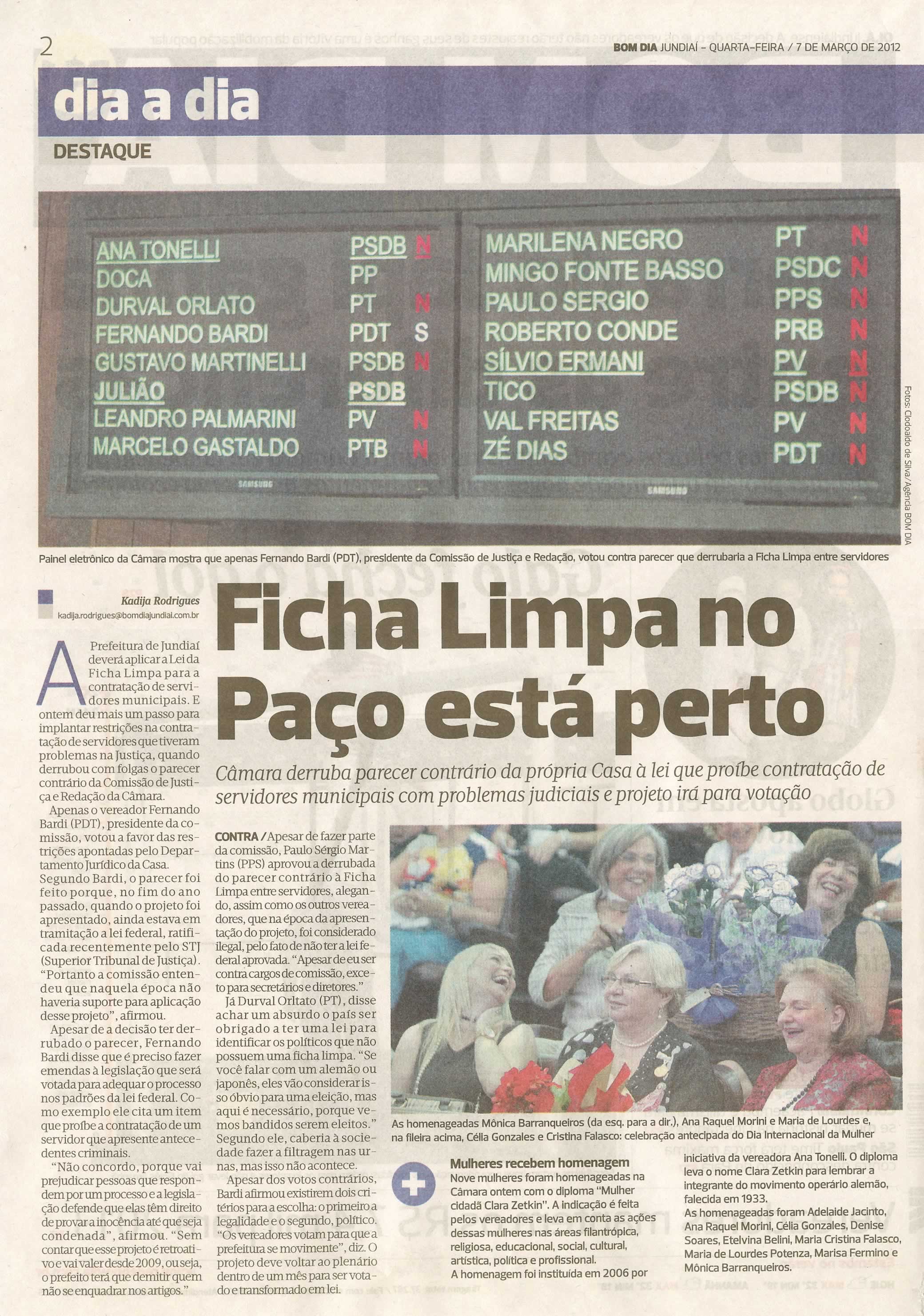 Bom Dia Jundiaí - 07/03/2012