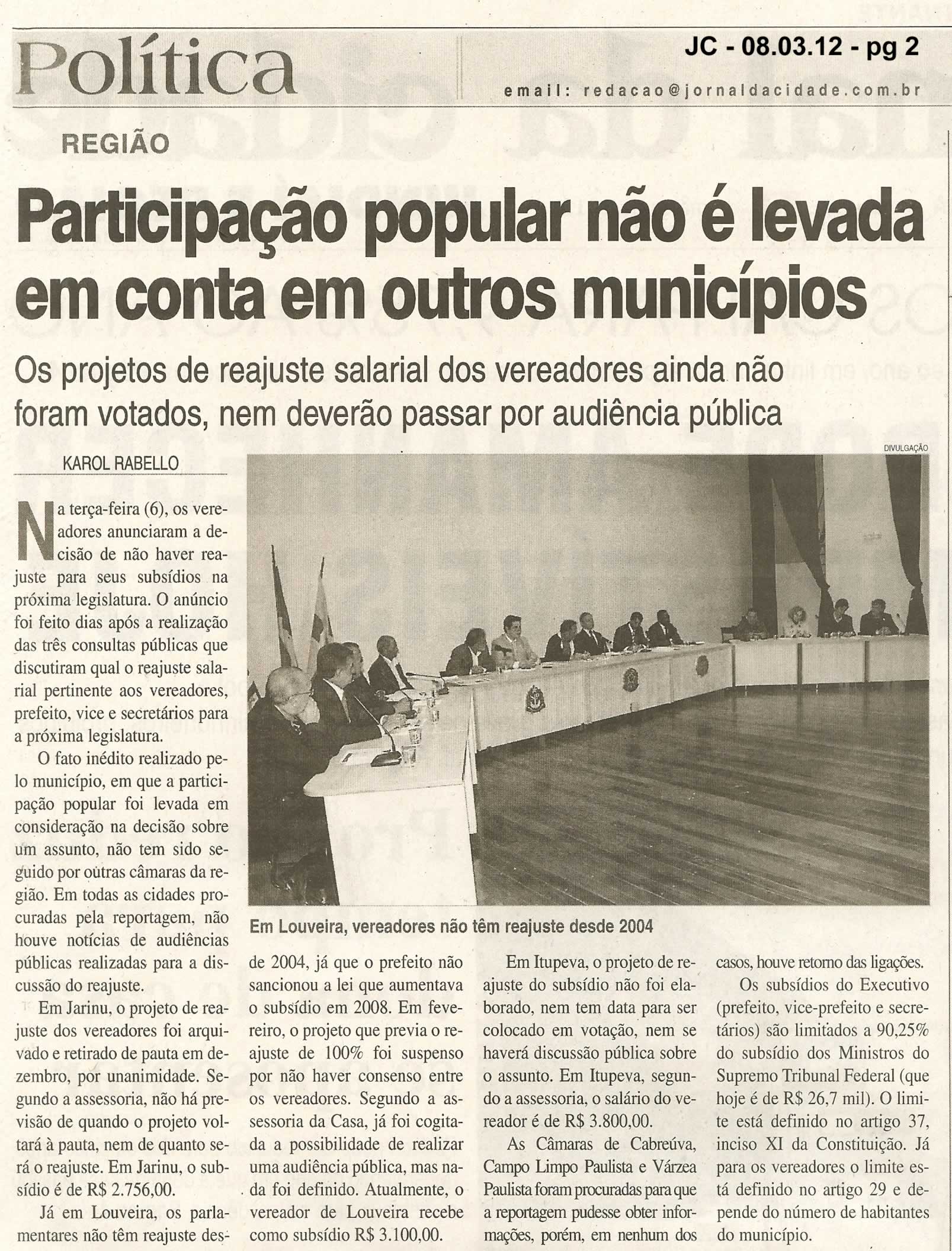 Jornal da Cidade - 08/03/2012