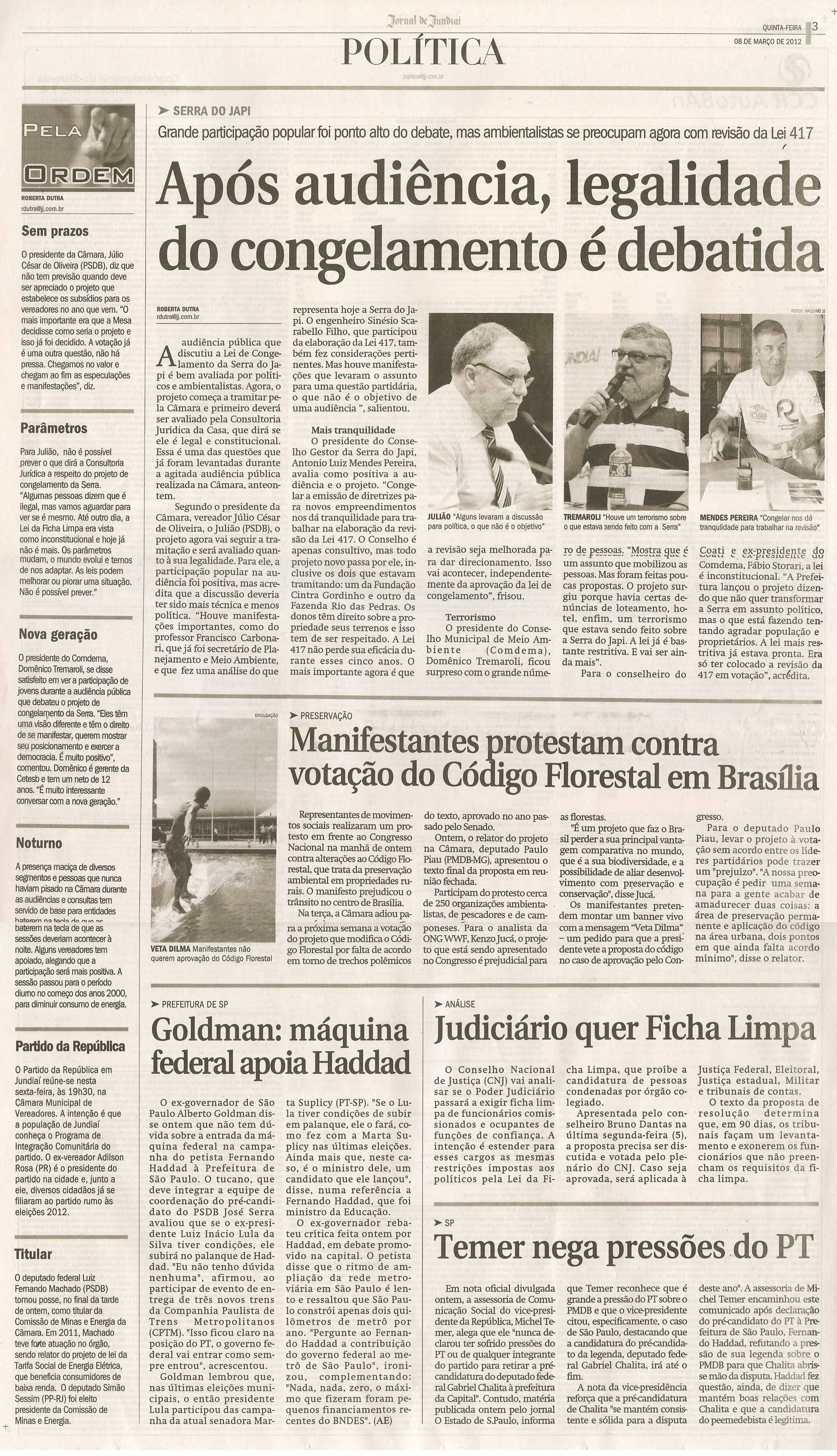 Jornal de Jundiaí - 08/03/2012