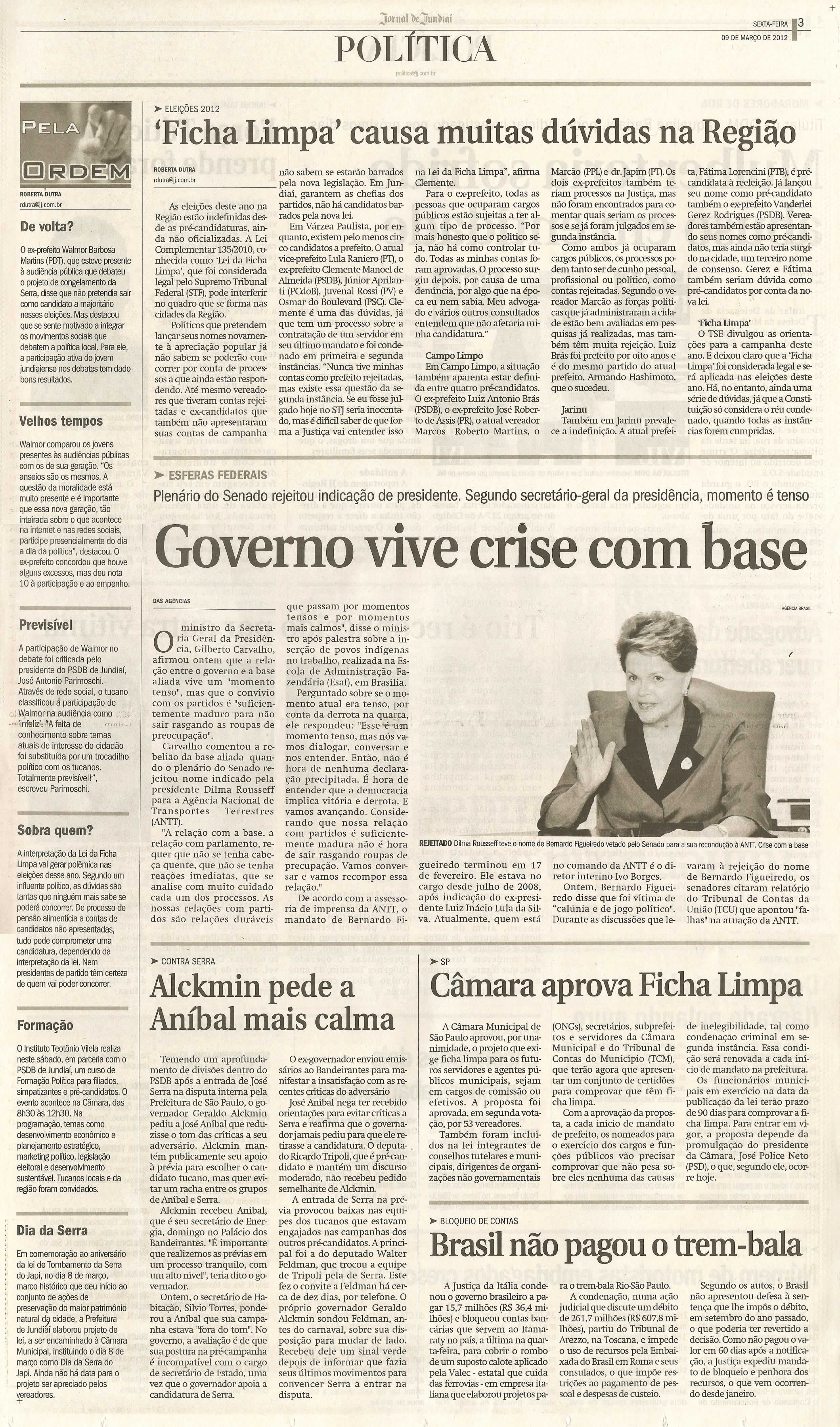 Jornal de Jundiaí - 09/03/2012