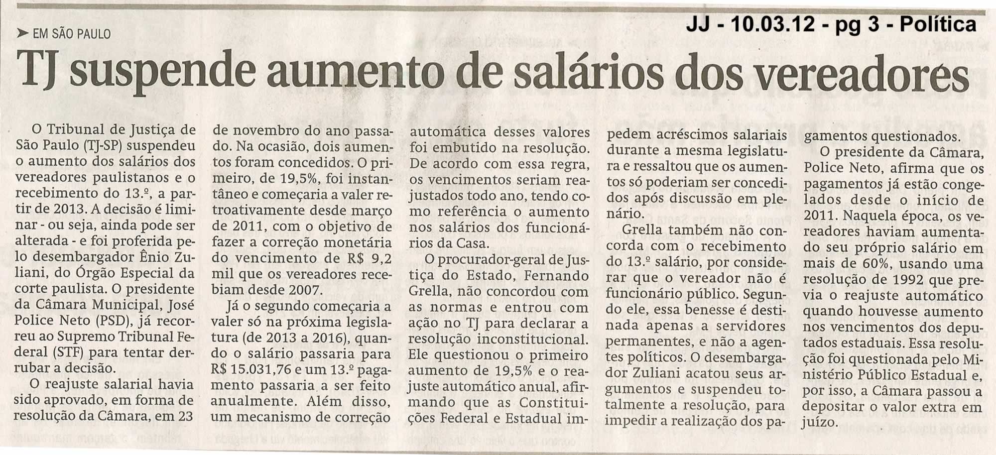 Jornal de Jundiaí - 10/03/2012