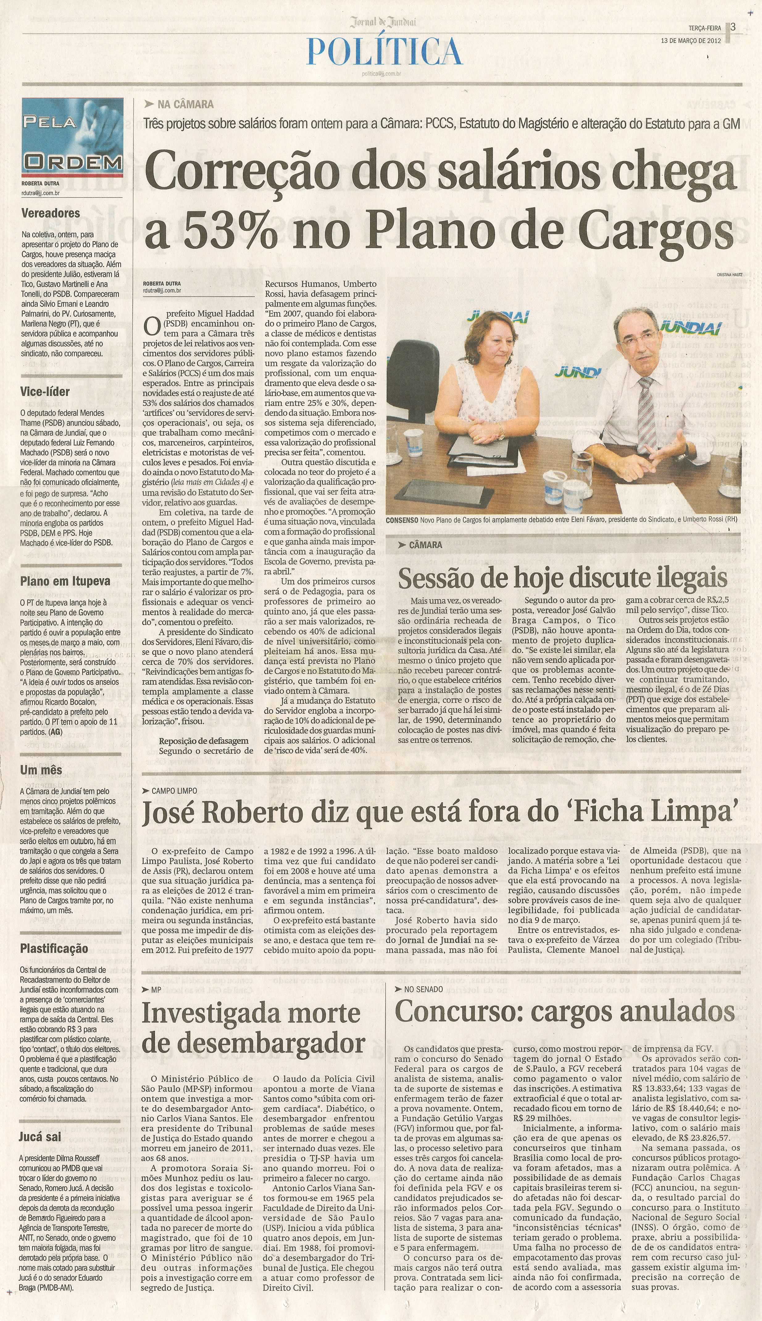 Jornal de Jundiaí - 13/03/2012