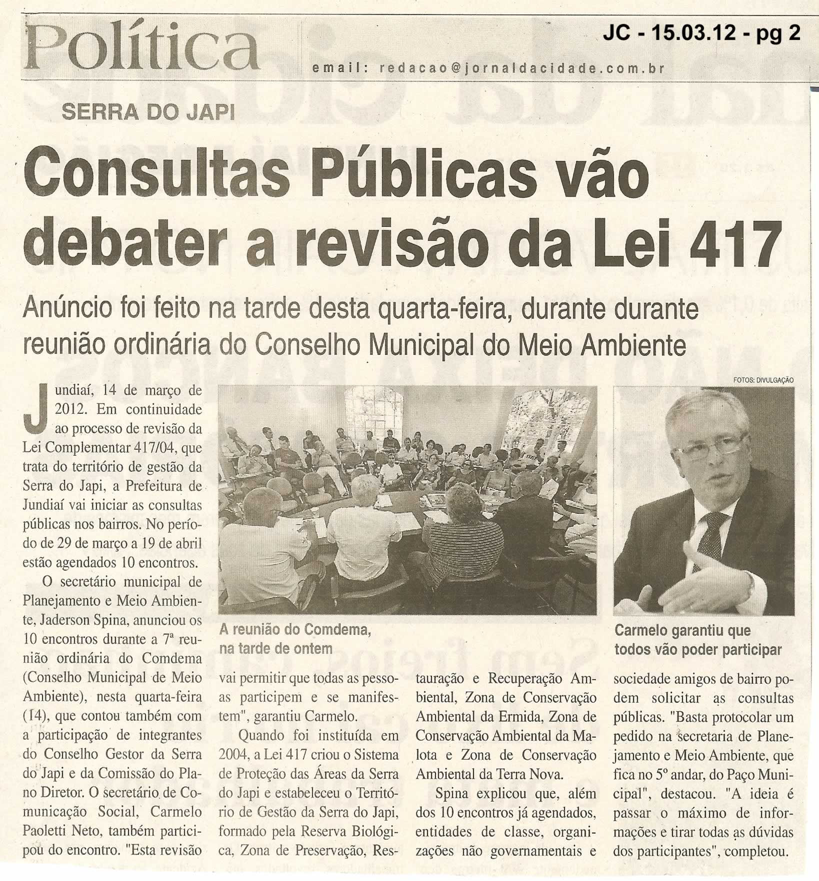 Jornal da Cidade - 15/03/2012