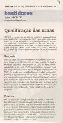 Bom Dia Jundiaí - 15/03/2012