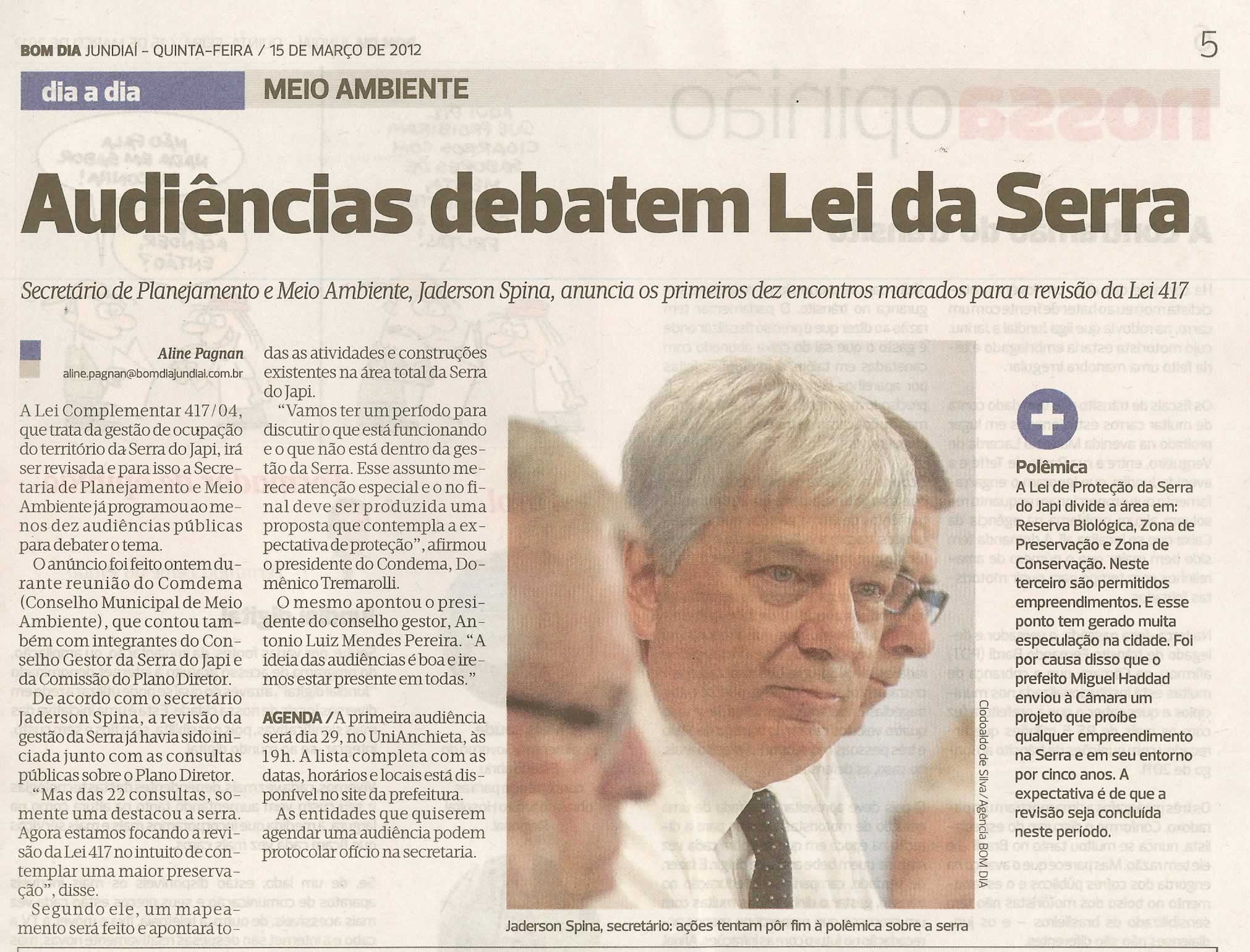Bom Dia Jundiaí - 15/03/2012
