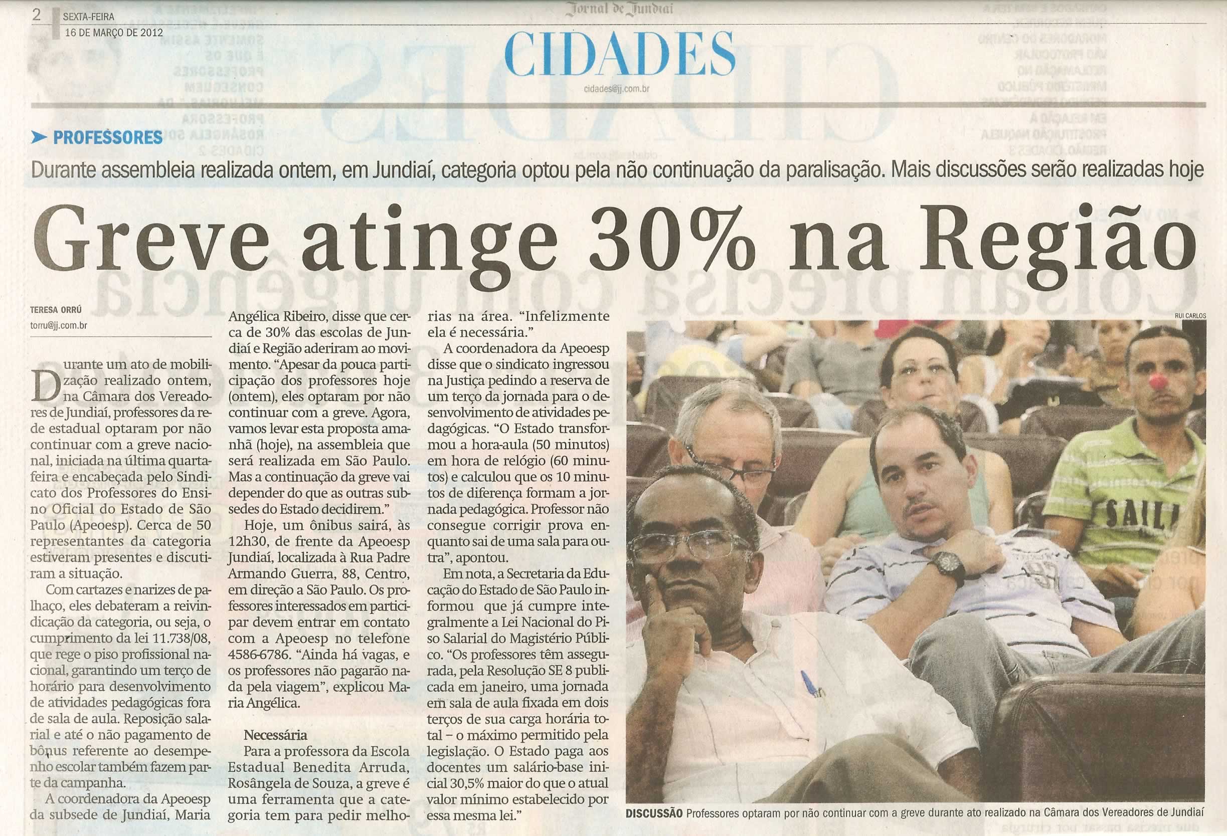 Jornal de Jundiaí - 16/03/2012
