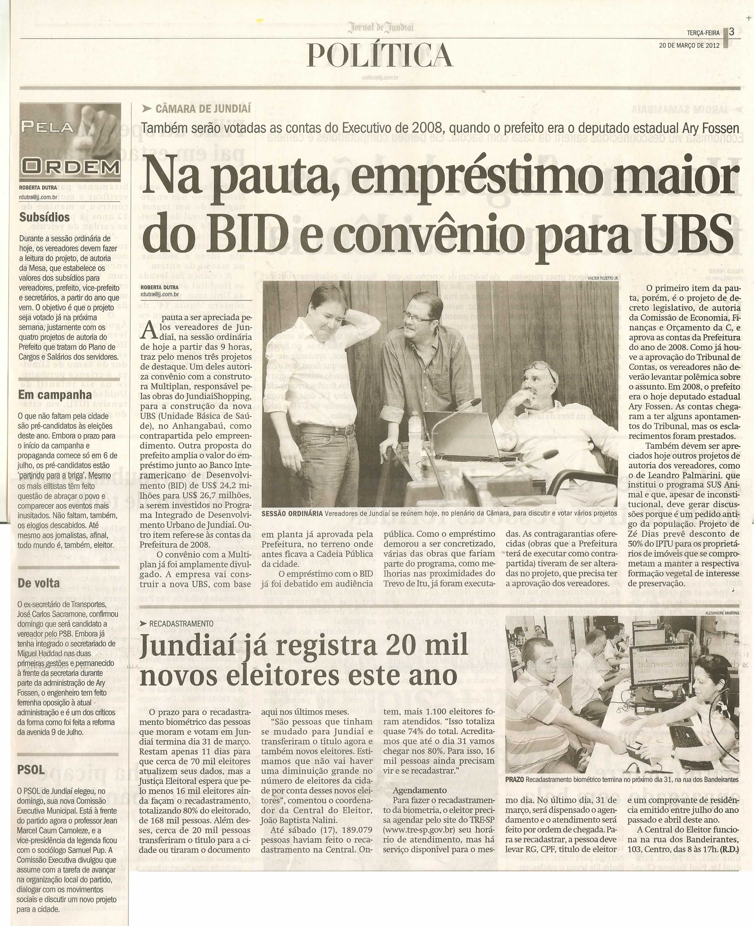 Jornal de Jundiaí - 20/03/2012