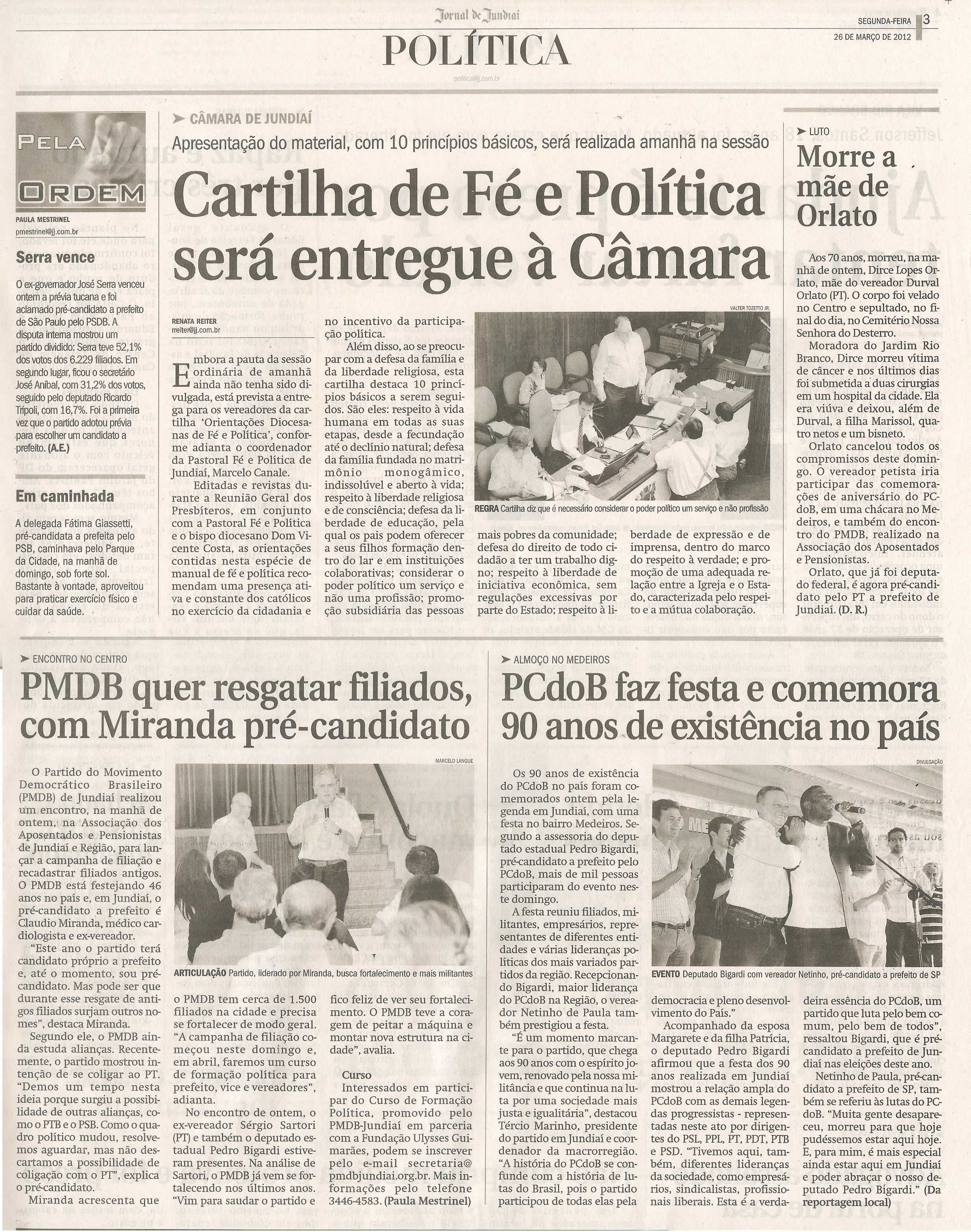 Jornal de Jundiaí - 26/03/2012
