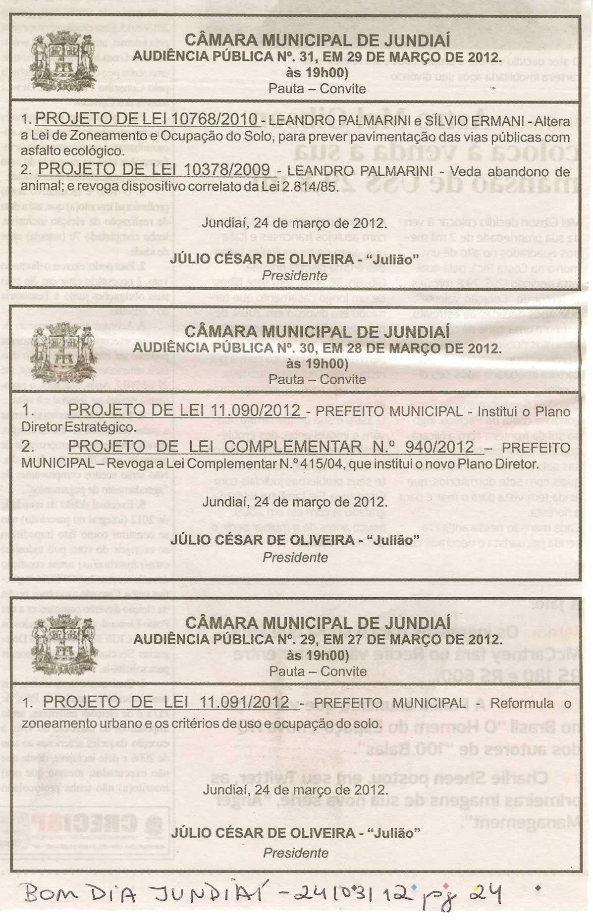 Bom Dia Jundiaí - 24/03/2012