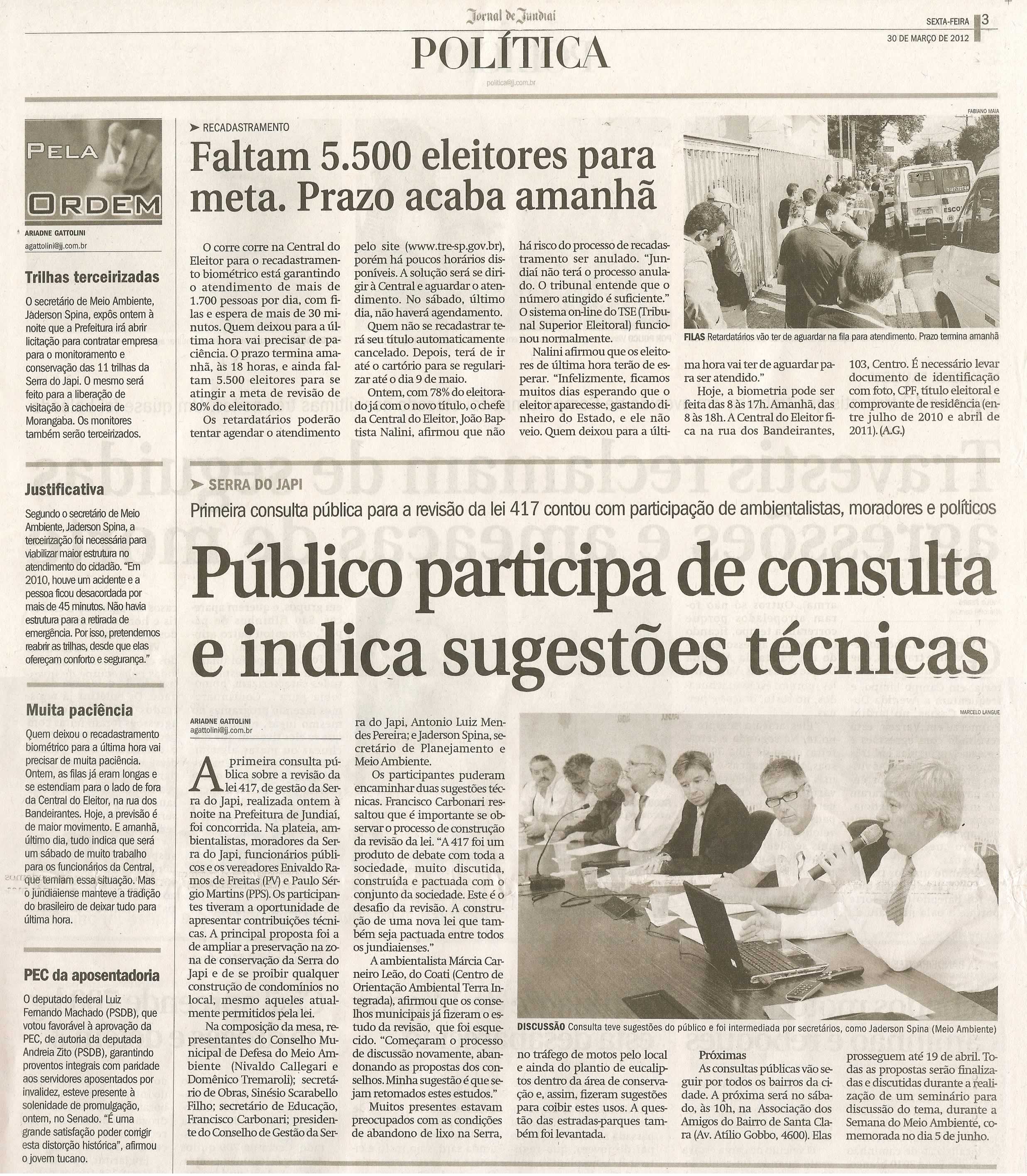 Jornal de Jundiaí - 30/03/2012