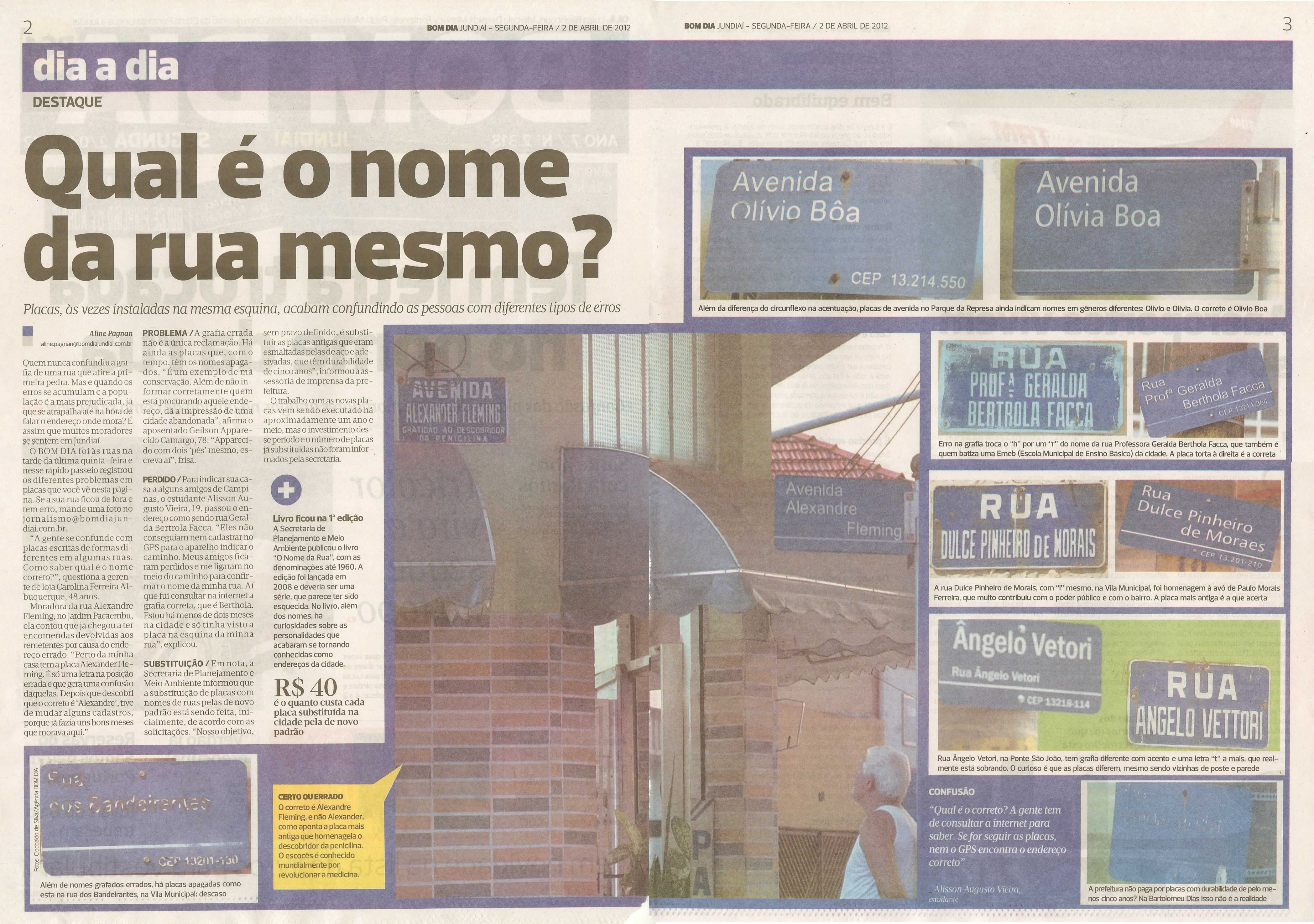 Bom Dia Jundiaí - 02/04/2012