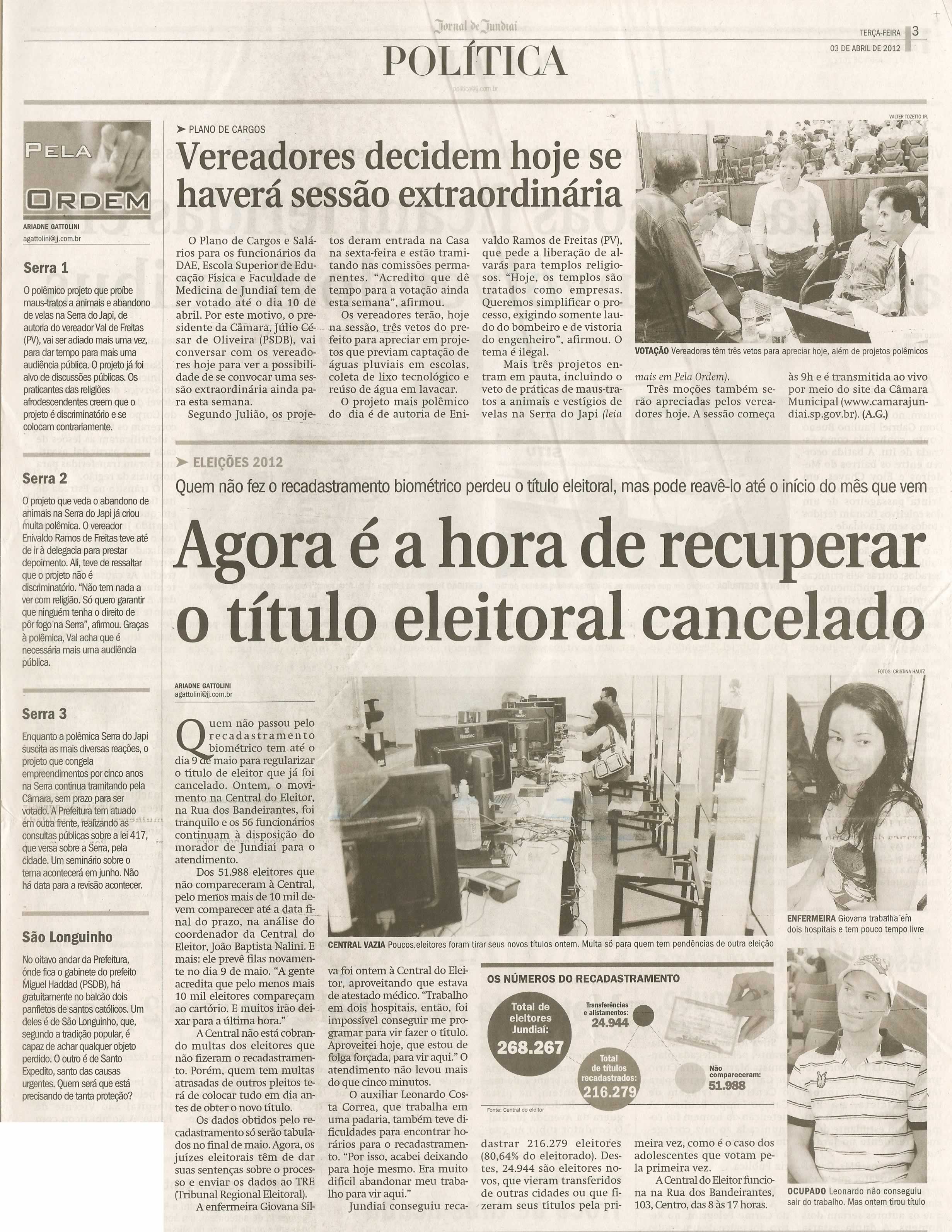 Jornal de Jundiaí - 03/04/2012