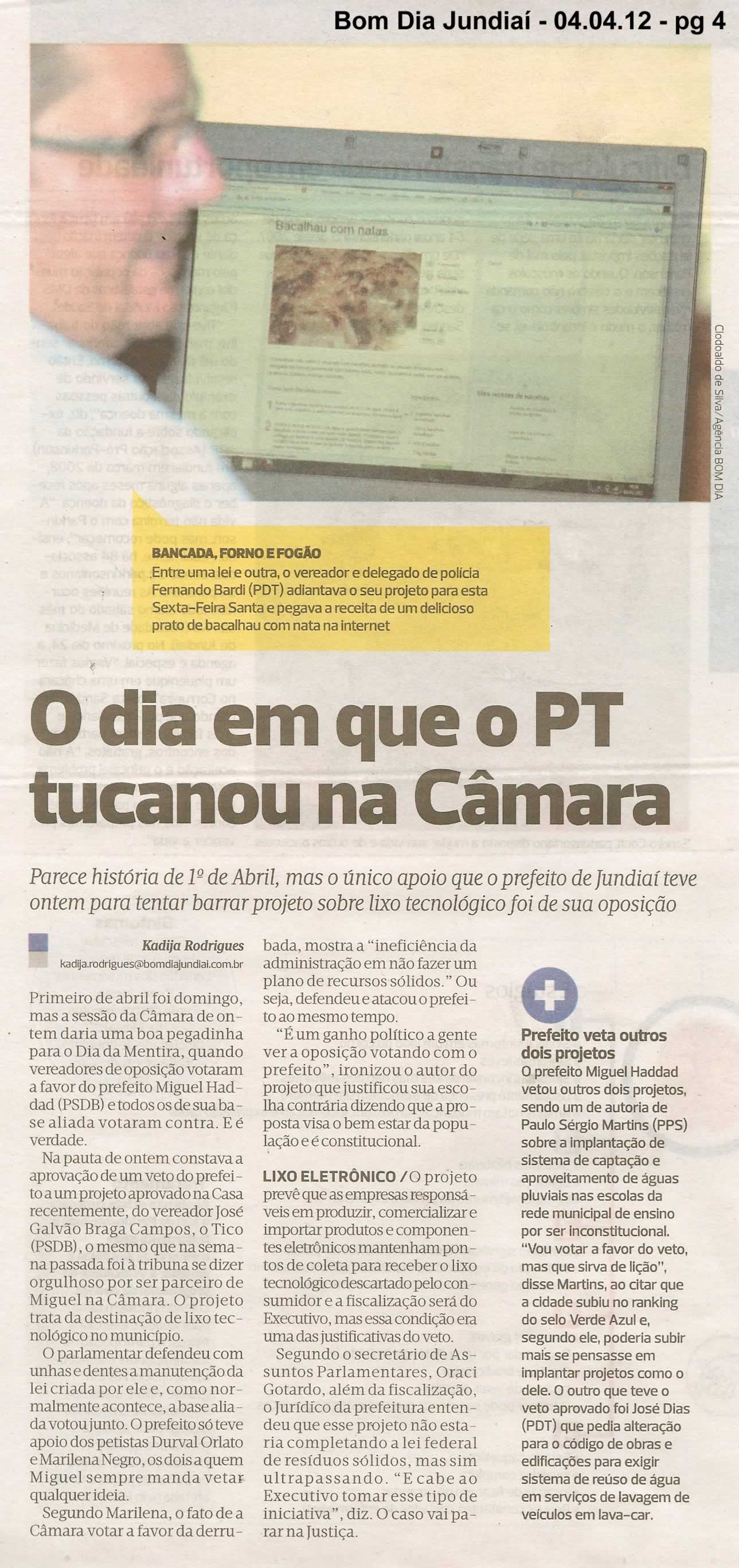 Bom Dia Jundiaí - 04/04/2012
