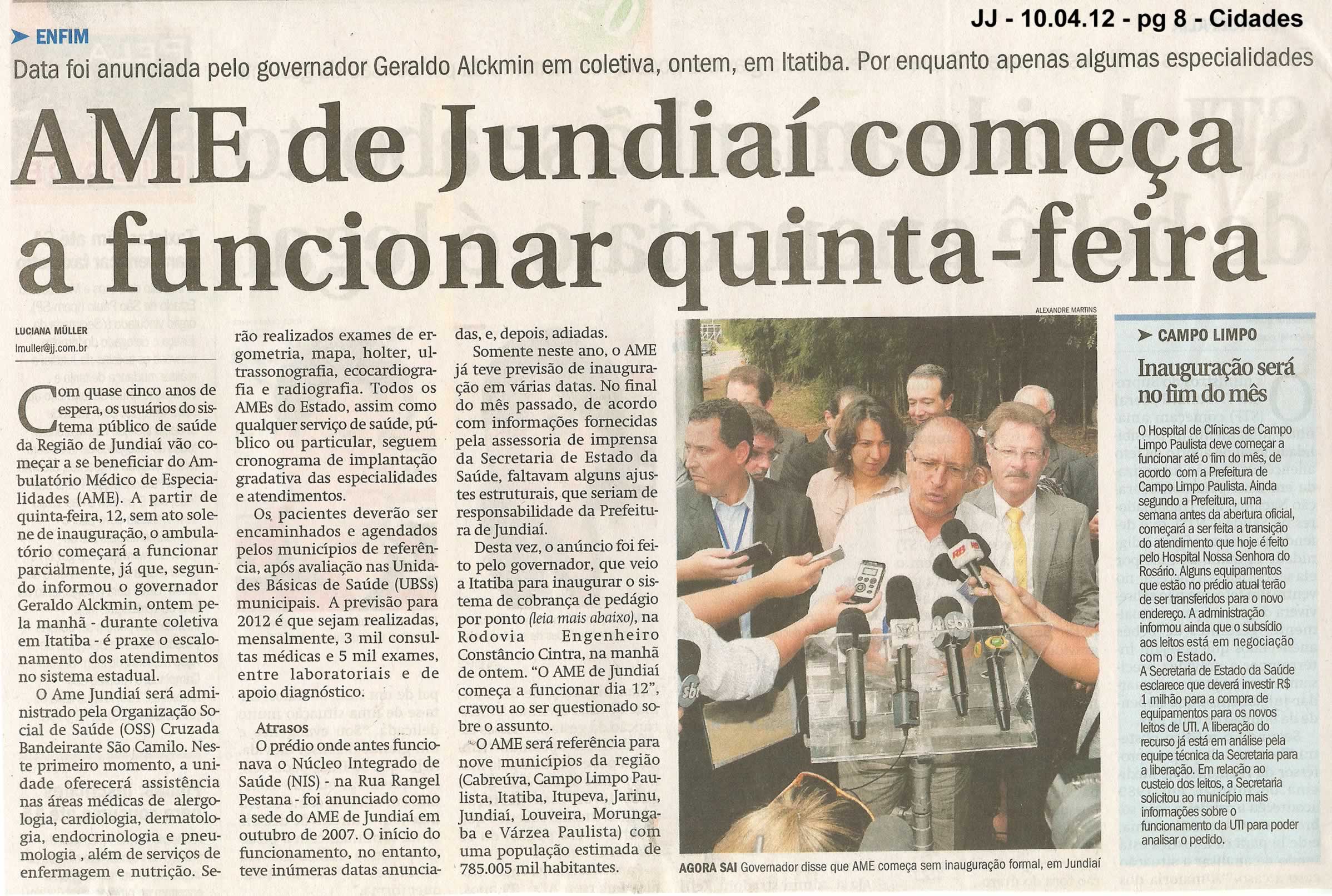 Jornal de Jundiaí - 10/04/2012