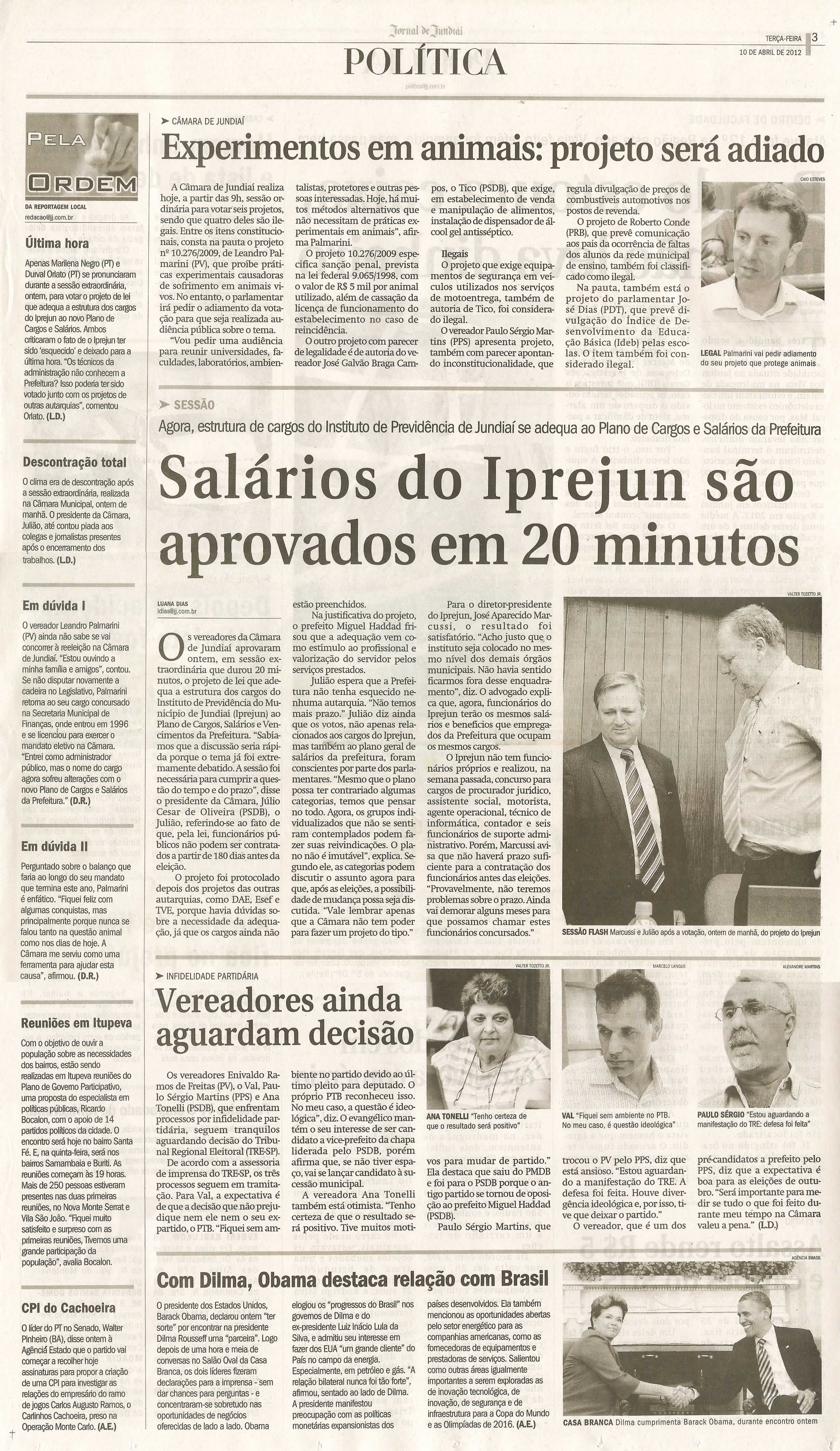 Jornal de Jundiaí - 10/04/2012