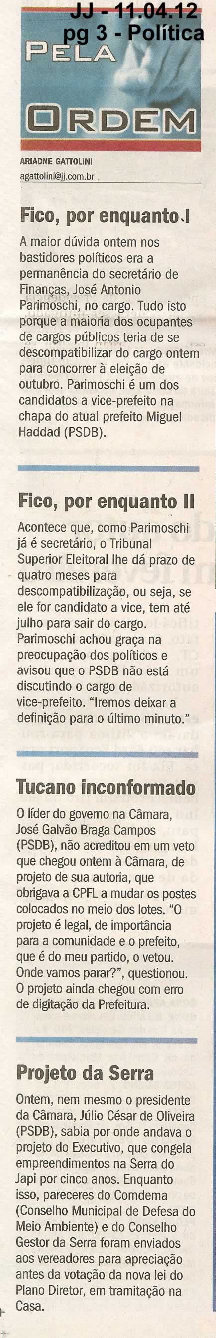 Jornal de Jundiaí - 11/04/2012