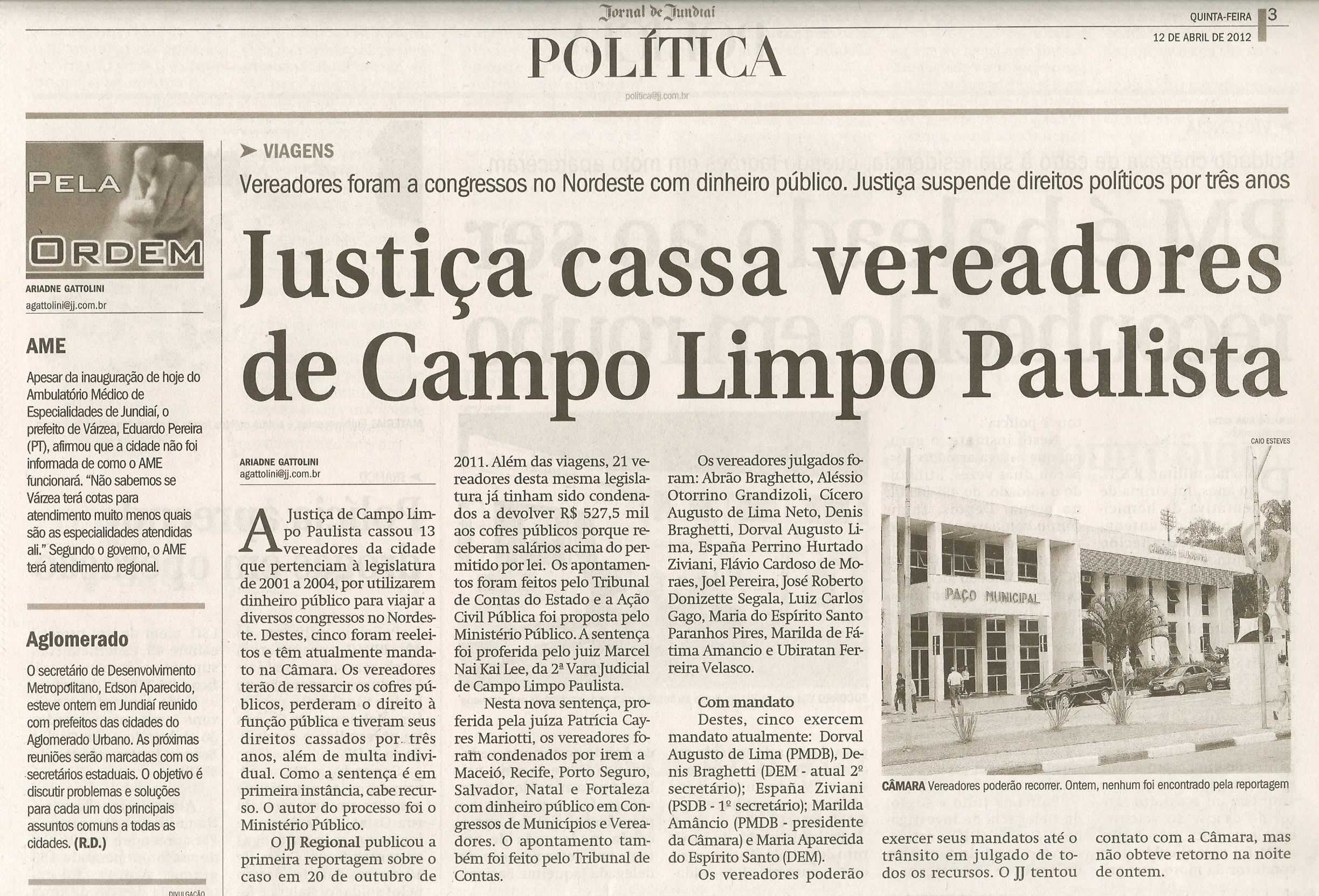 Jornal de Jundiaí - 12/04/2012