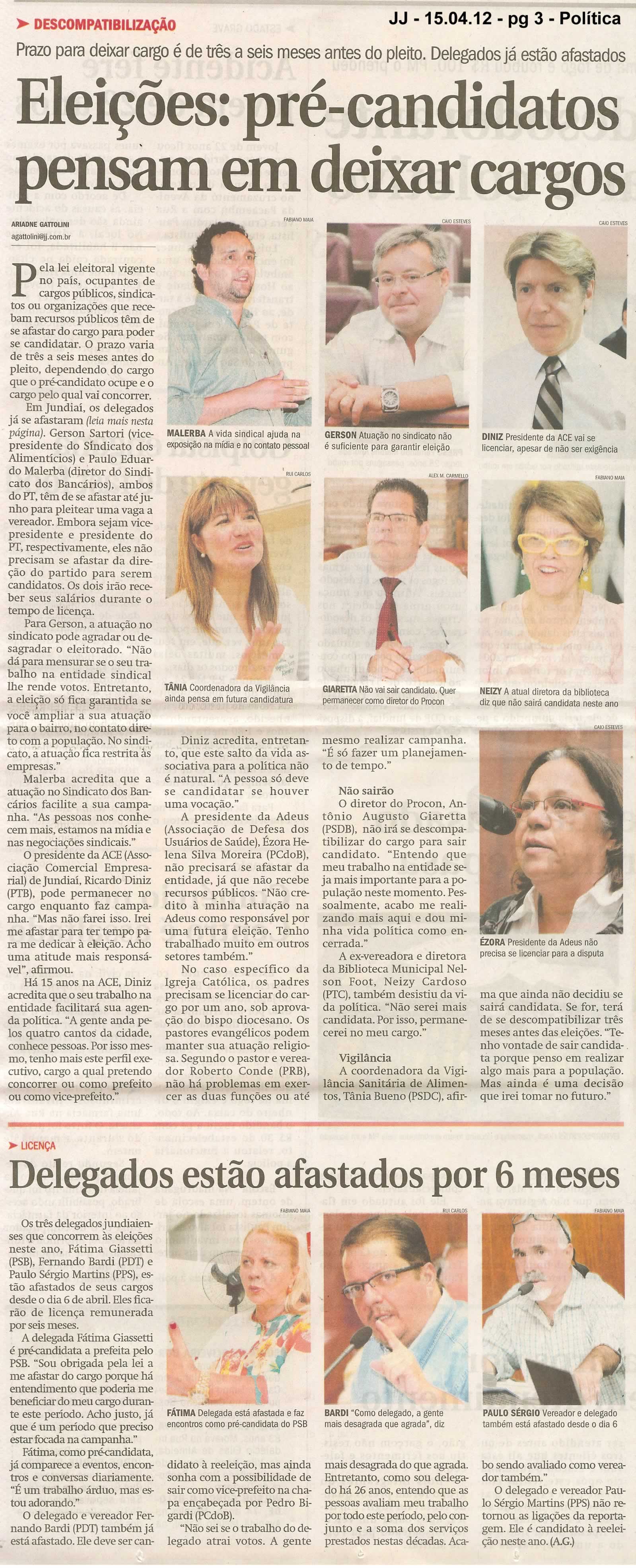 Jornal de Jundiaí - 15/04/2012