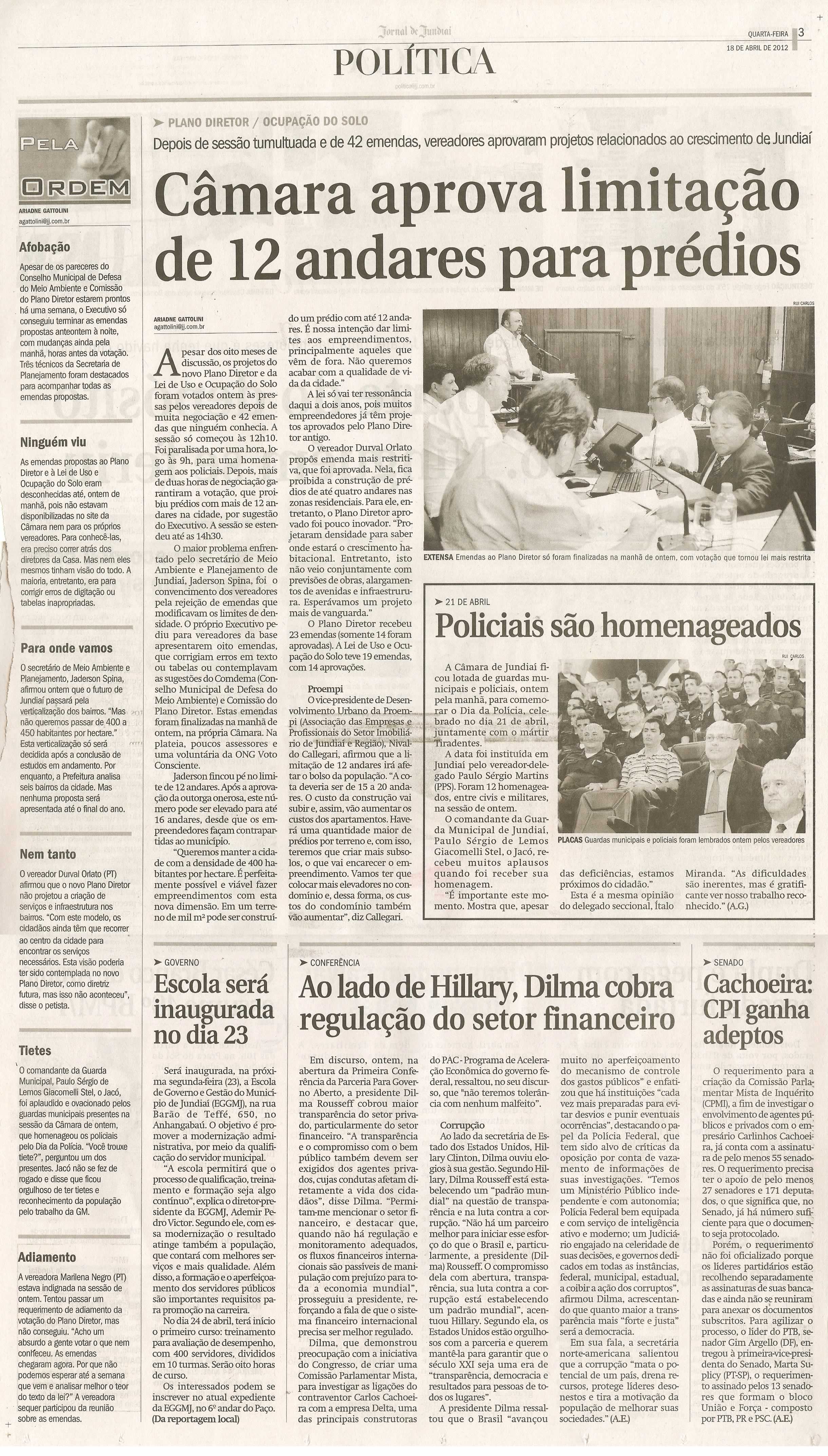 Jornal de Jundiaí - 18/04/2012