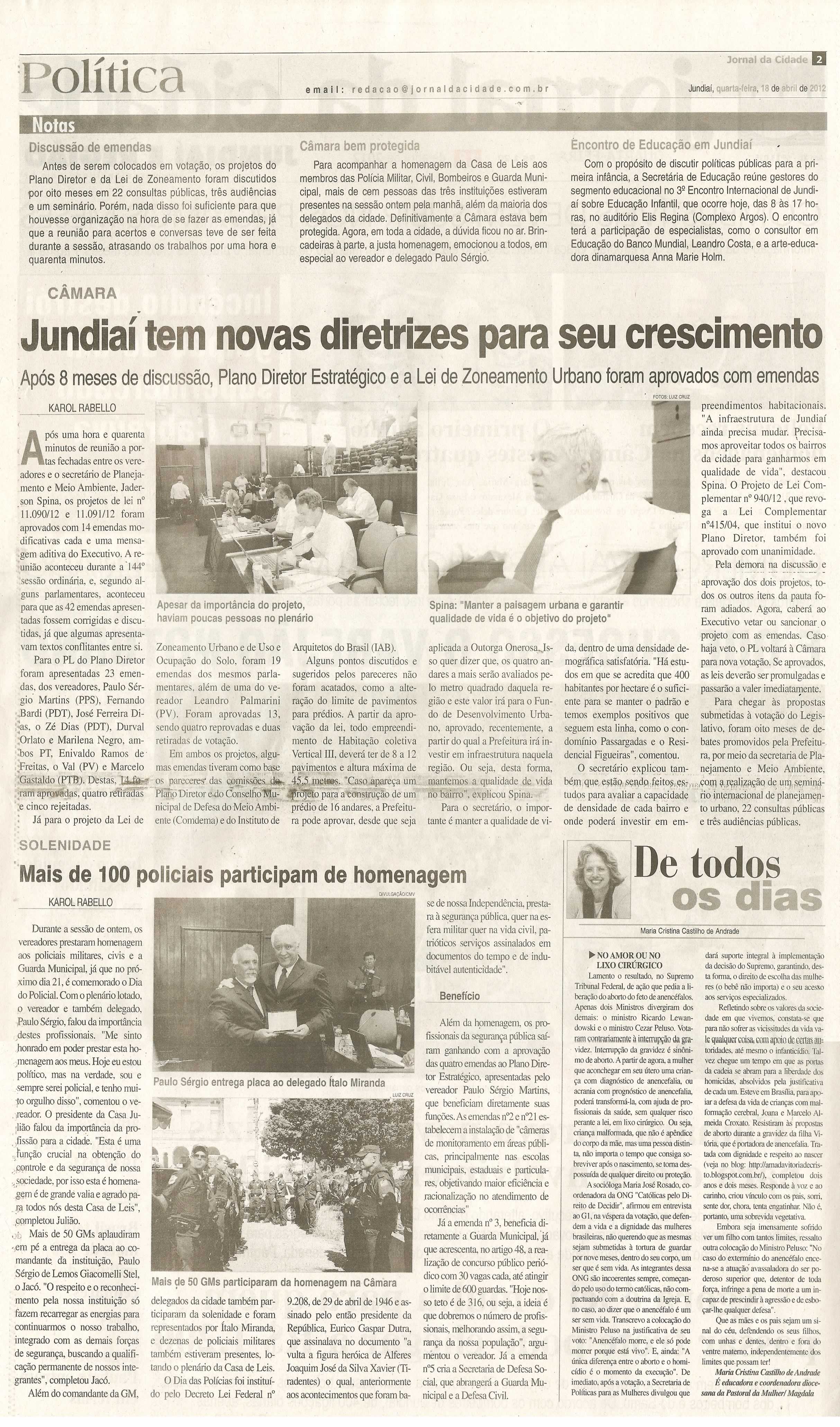 Jornal da Cidade - 18/04/2012