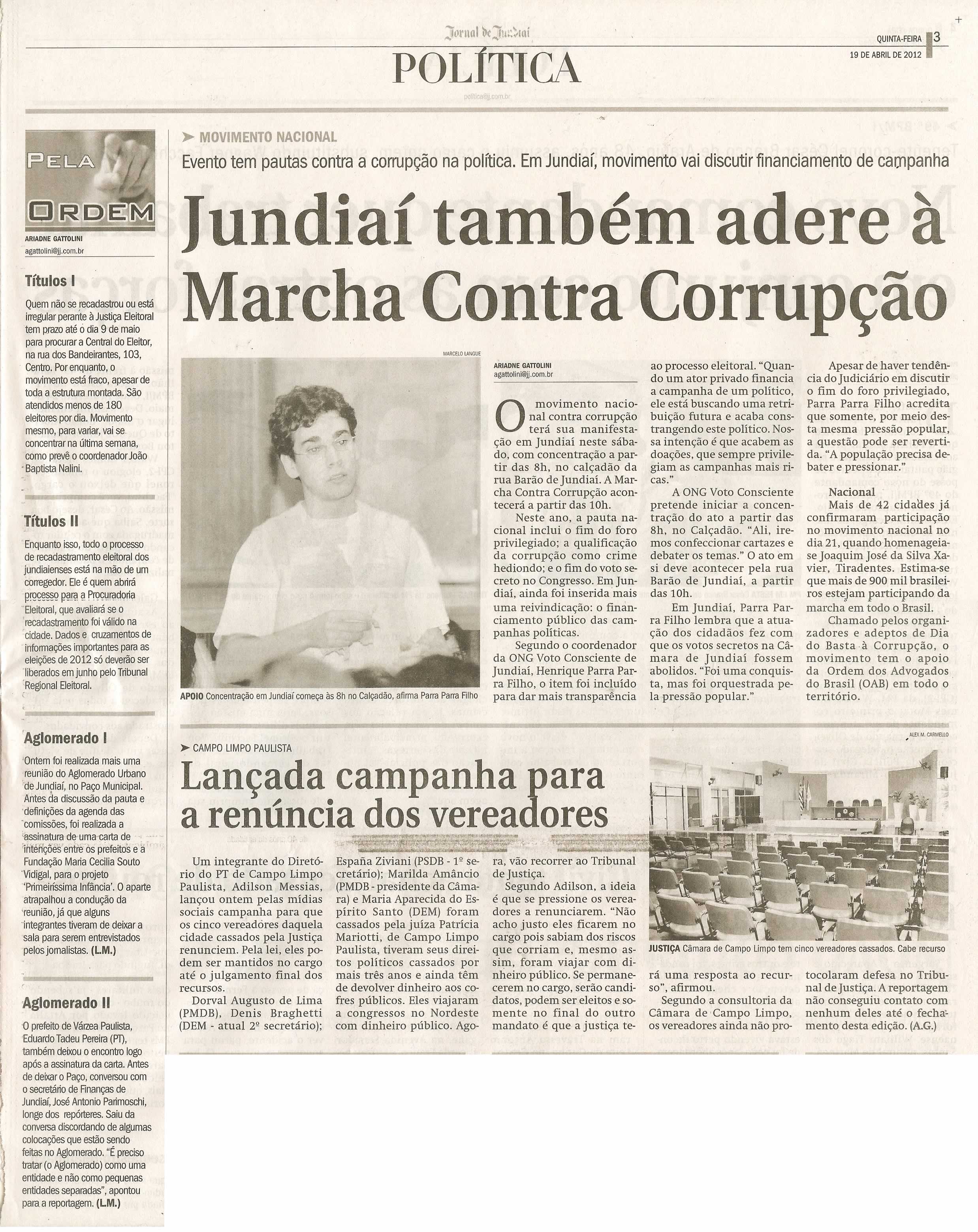 Jornal de Jundiaí - 19/04/2012