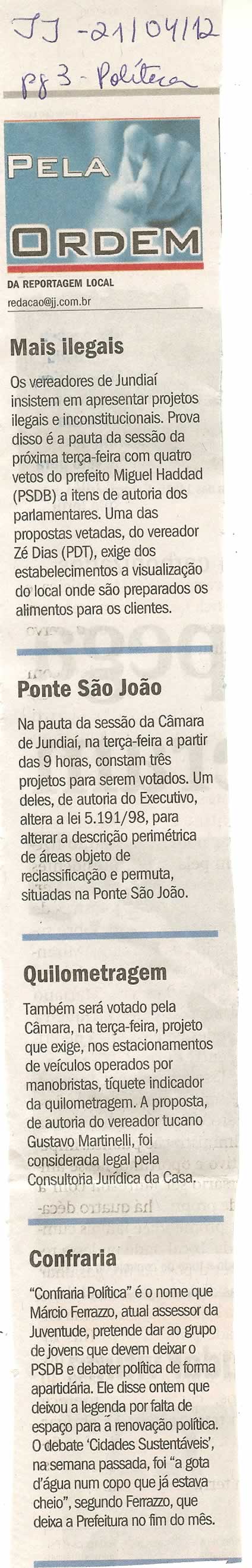 Jornal de Jundiaí - 21/04/2012