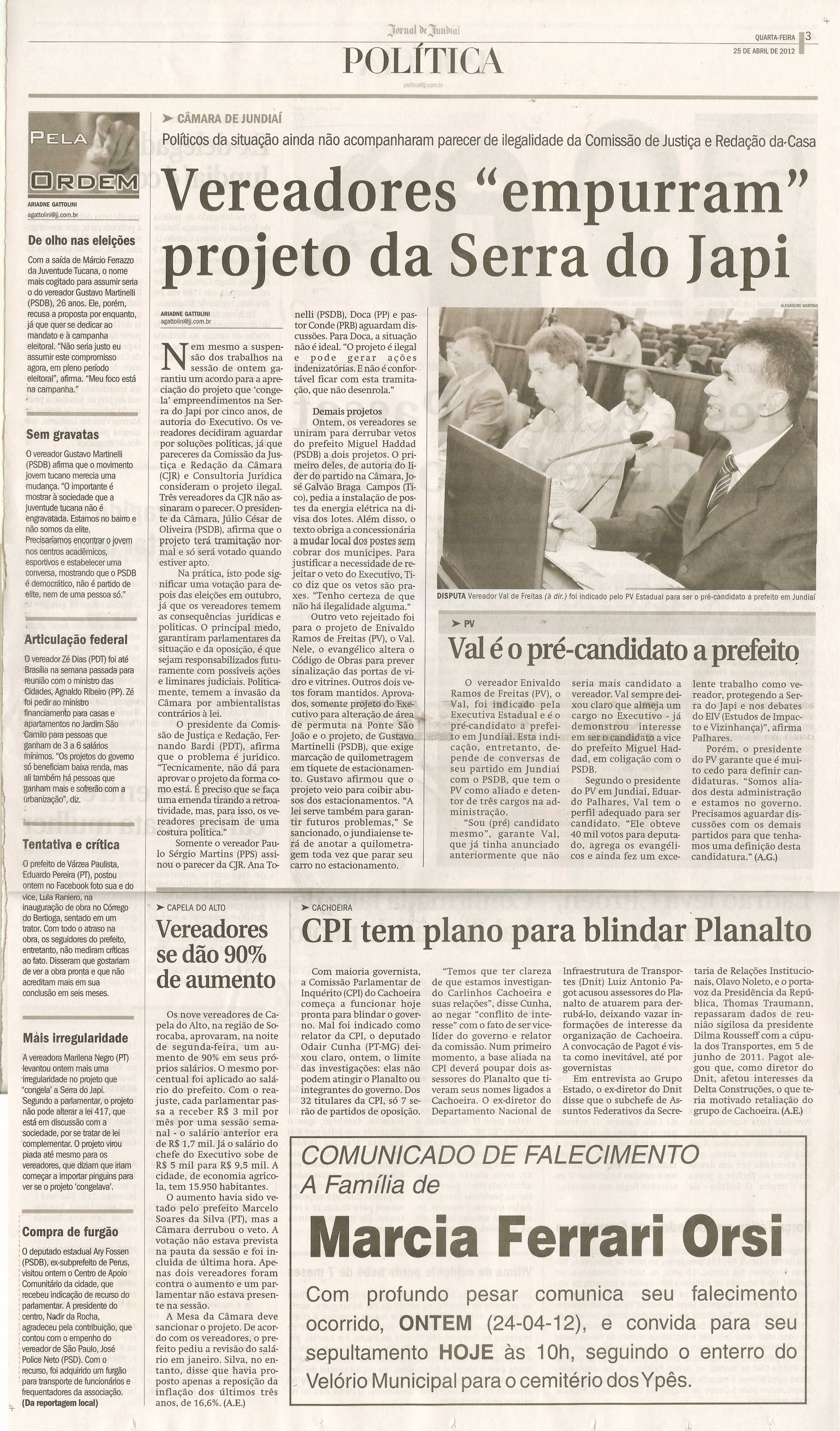 Jornal de Jundiaí - 25/04/2012