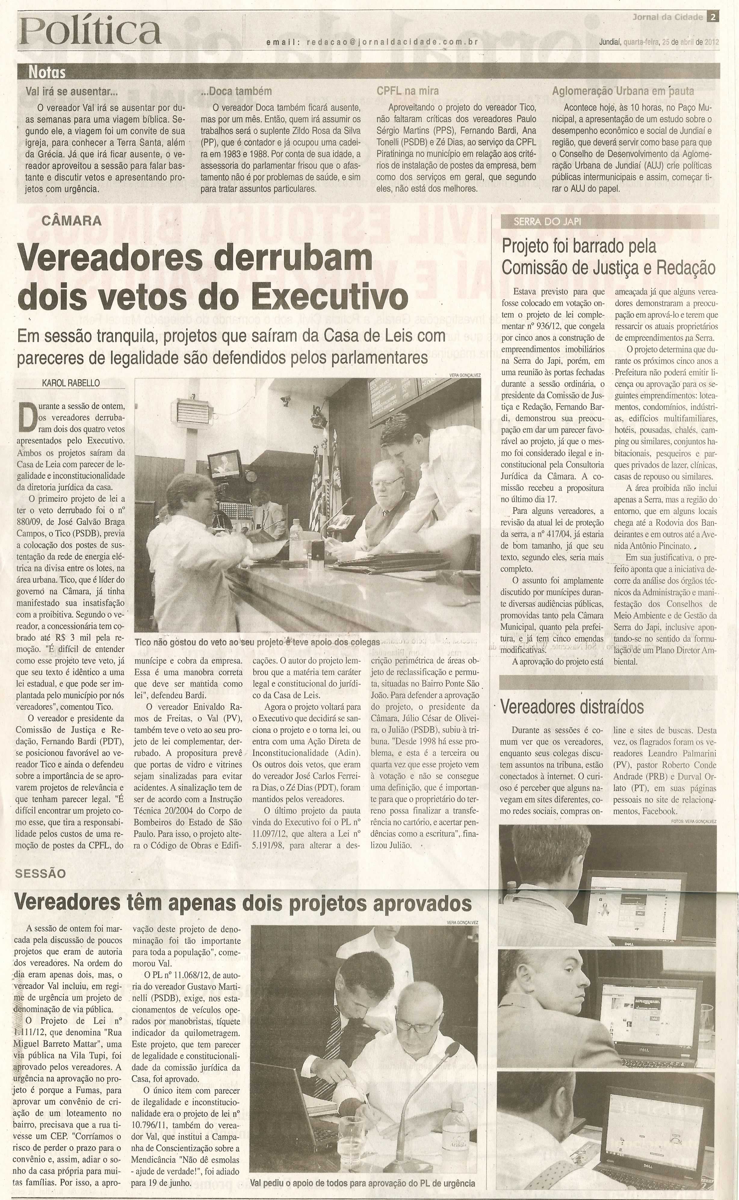 Jornal da Cidade - 25/04/2012