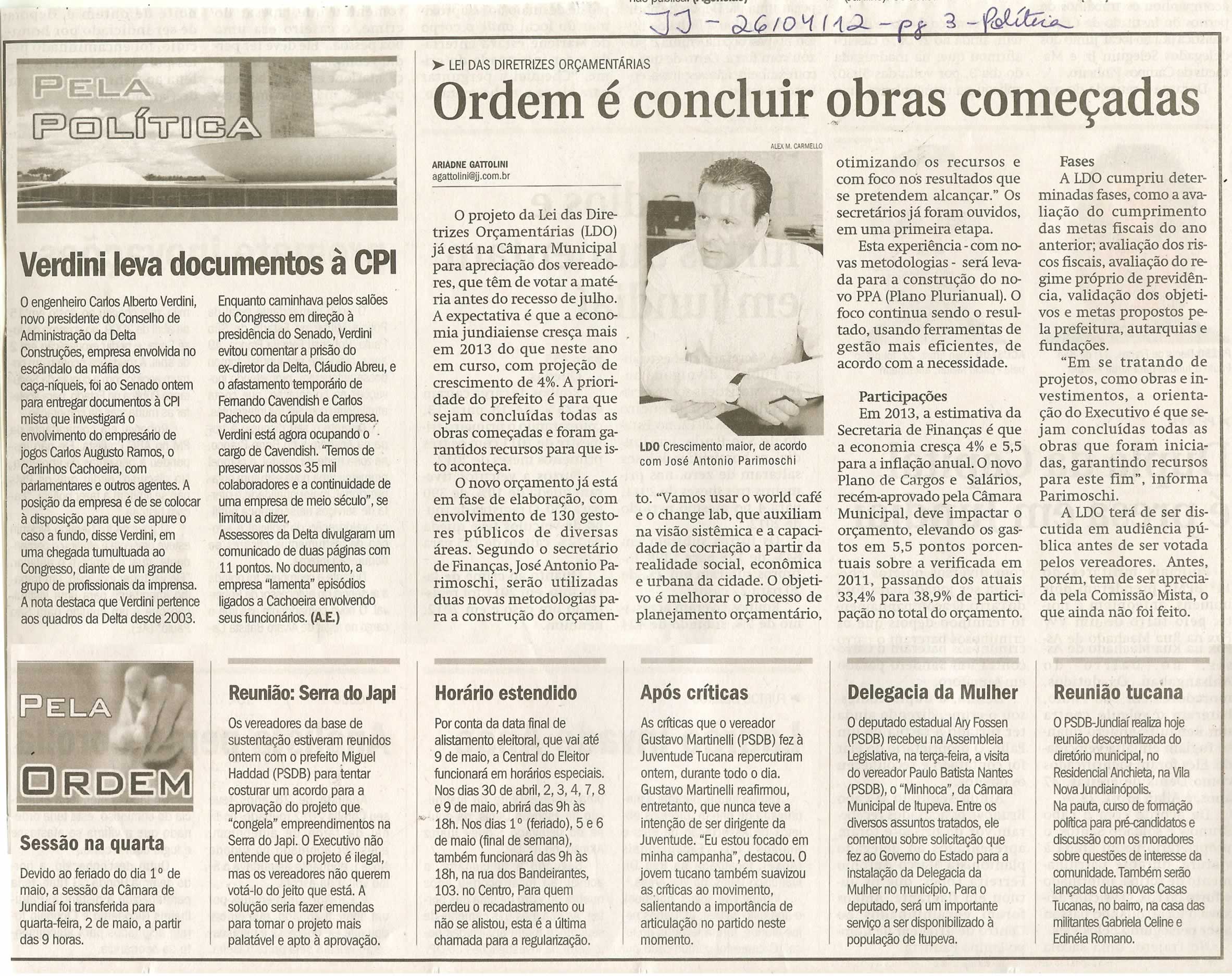 Jornal de Jundiaí - 26/04/2012
