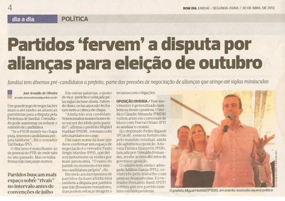 Bom Dia Jundiaí - 30/04/2012