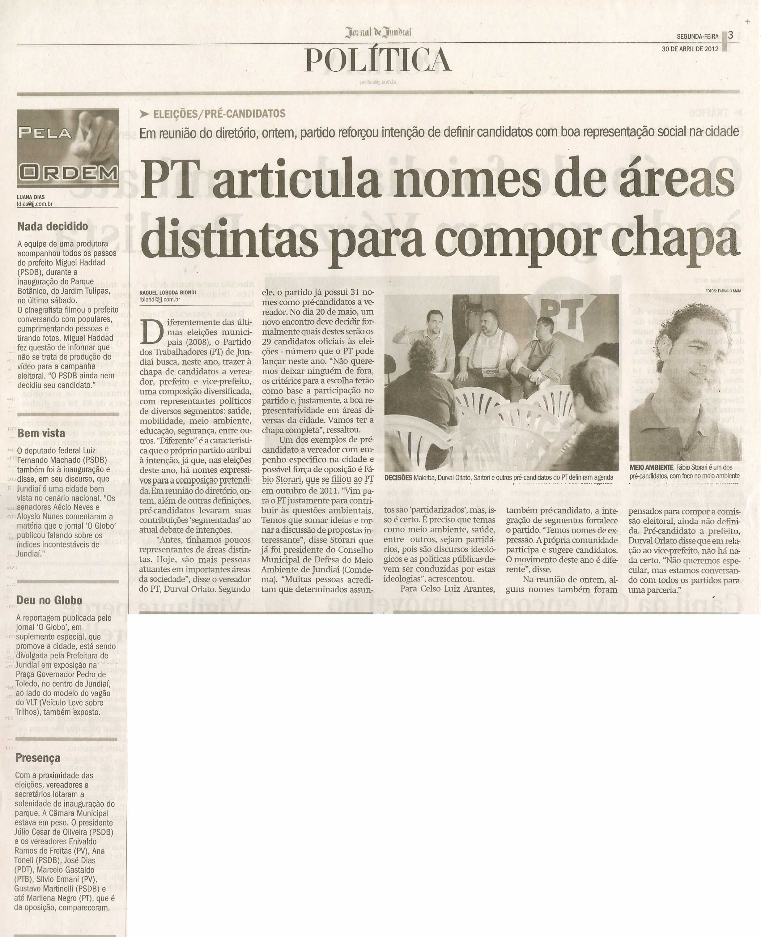 Jornal de Jundiaí - 30/04/2012