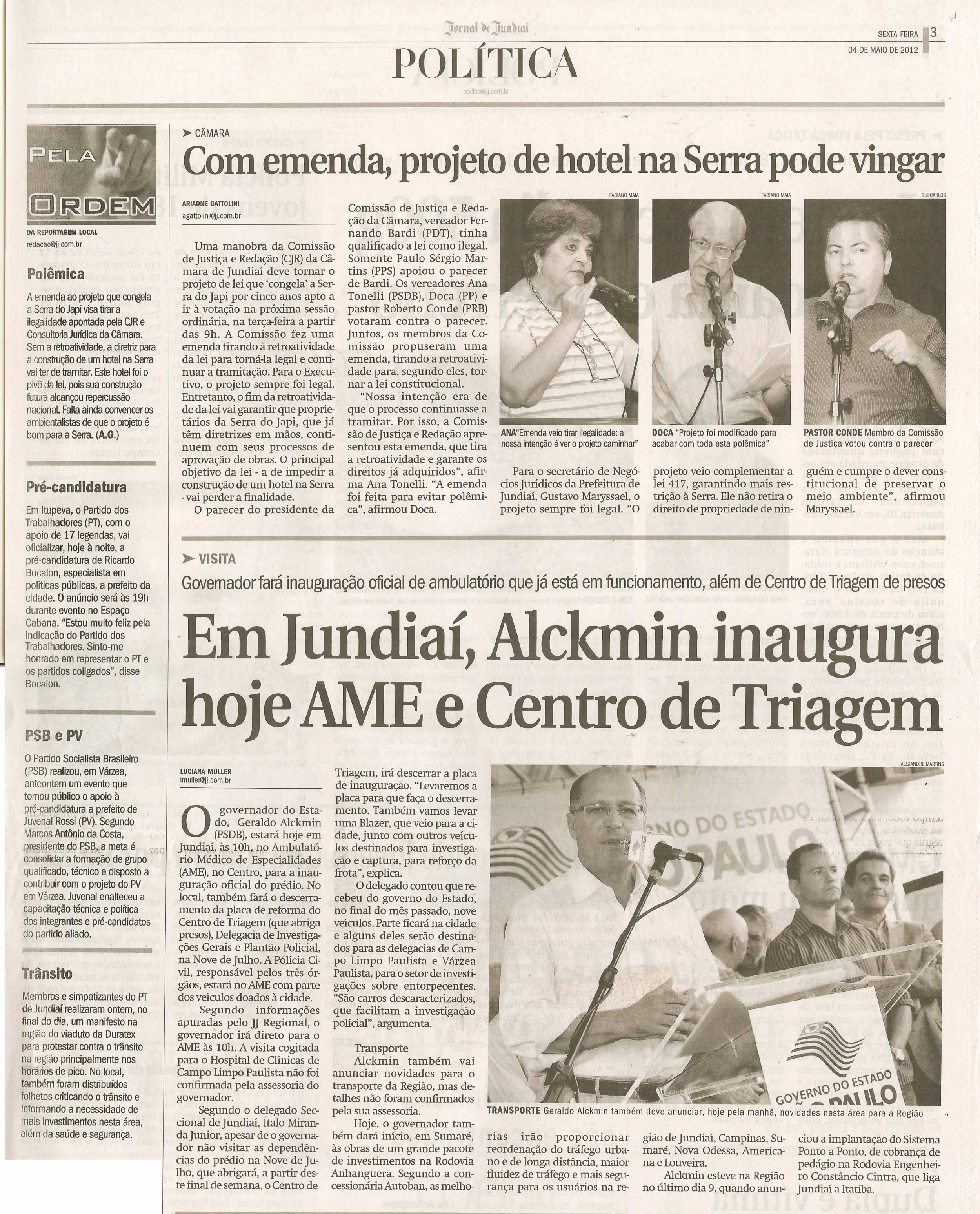 Jornal de Jundiaí - 04/05/2012