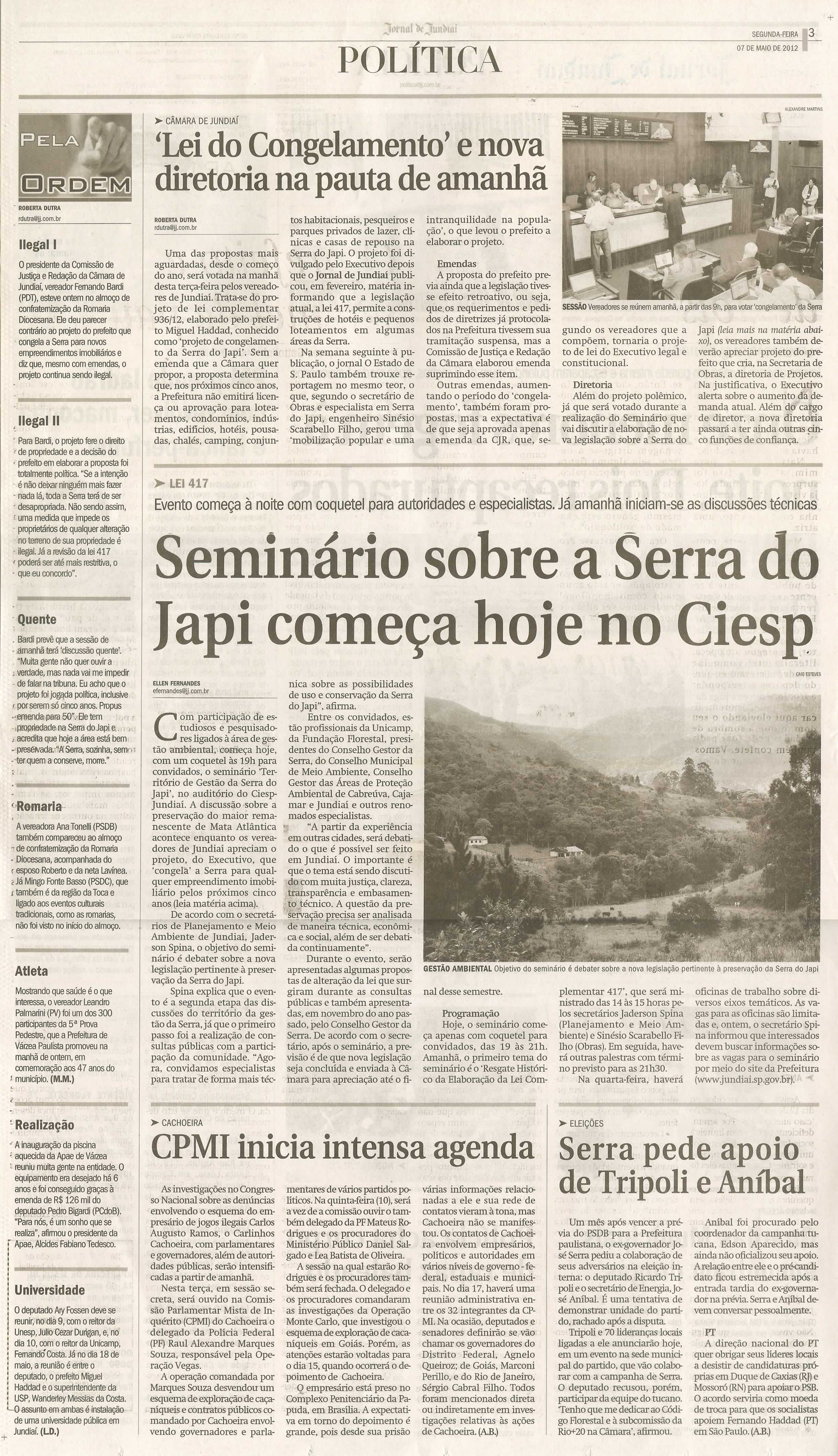 Jornal de Jundiaí - 07/05/2012