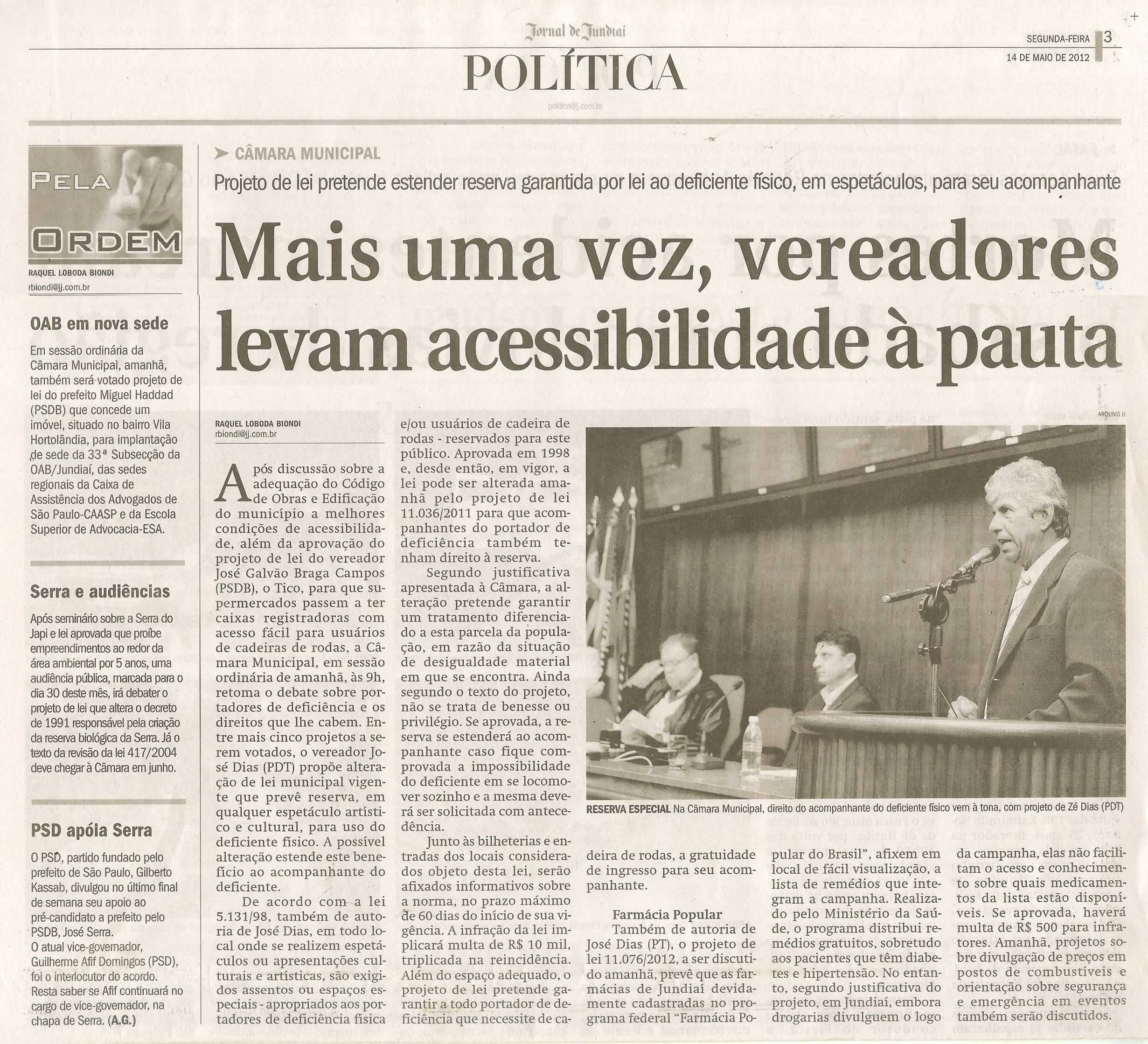 Jornal de Jundiaí - 14/05/2012