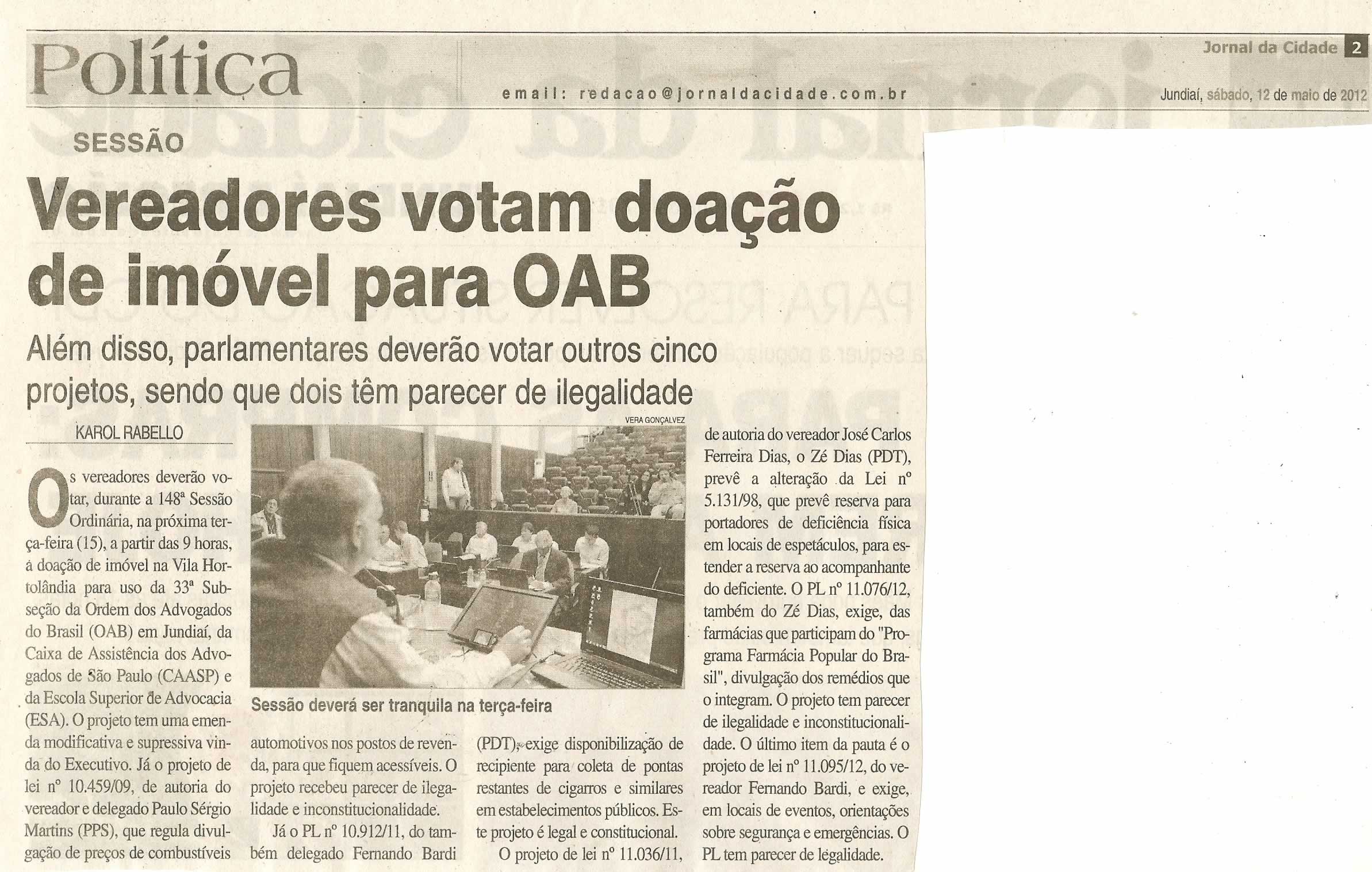 Jornal da Cidade - 12/05/2012