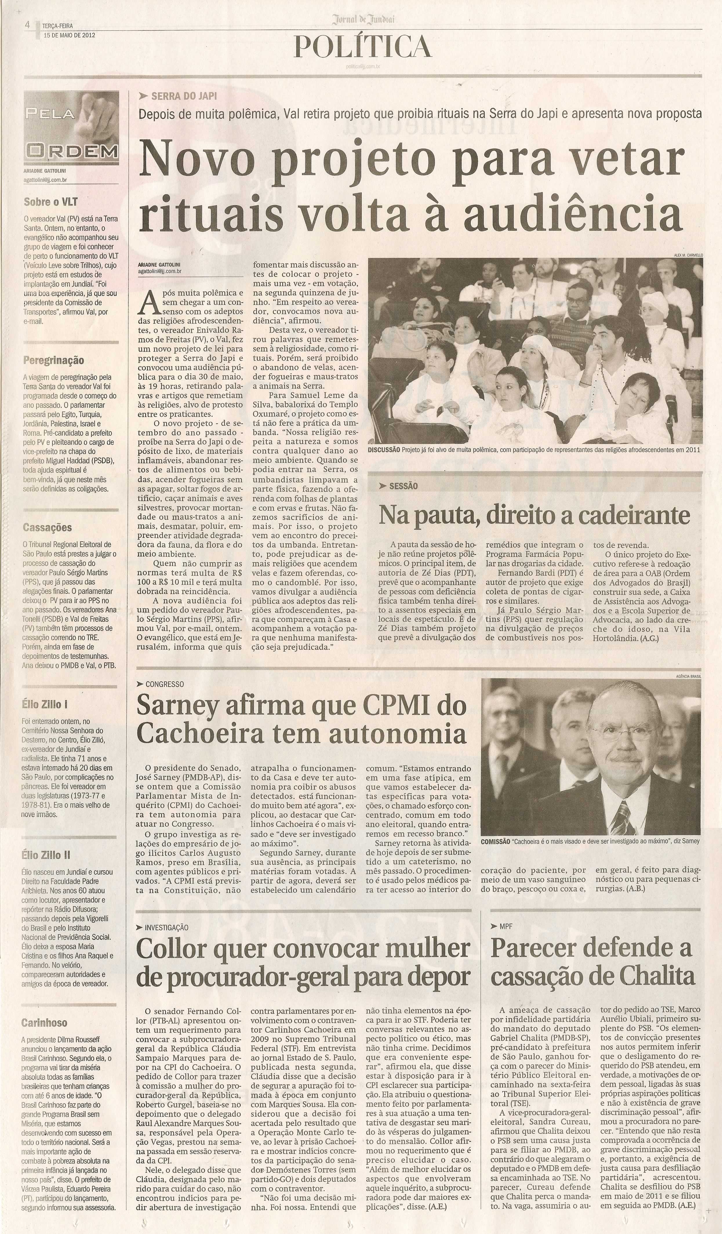Jornal de Jundiaí - 15/05/2012