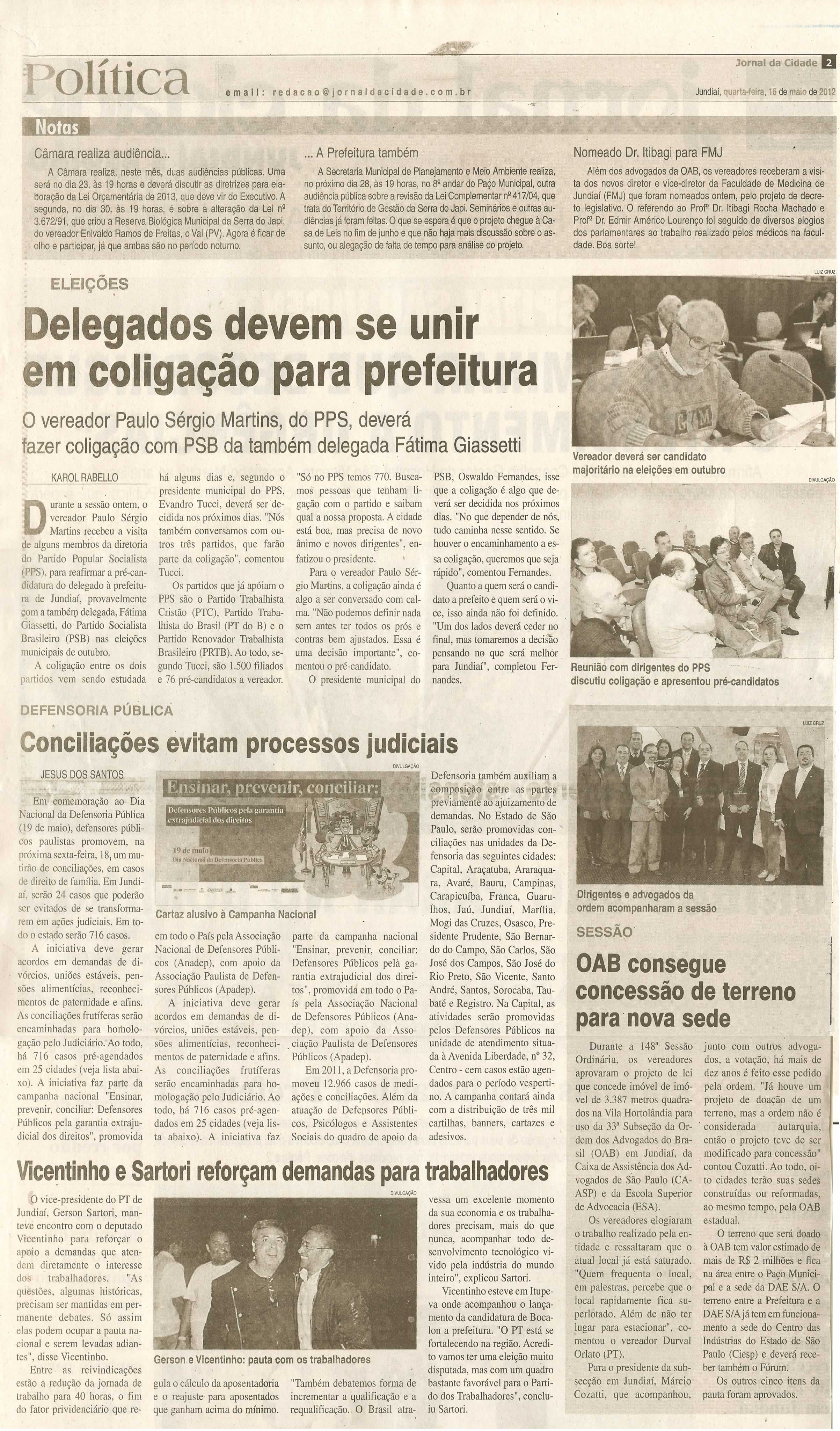 Jornal da Cidade - 16/05/2012