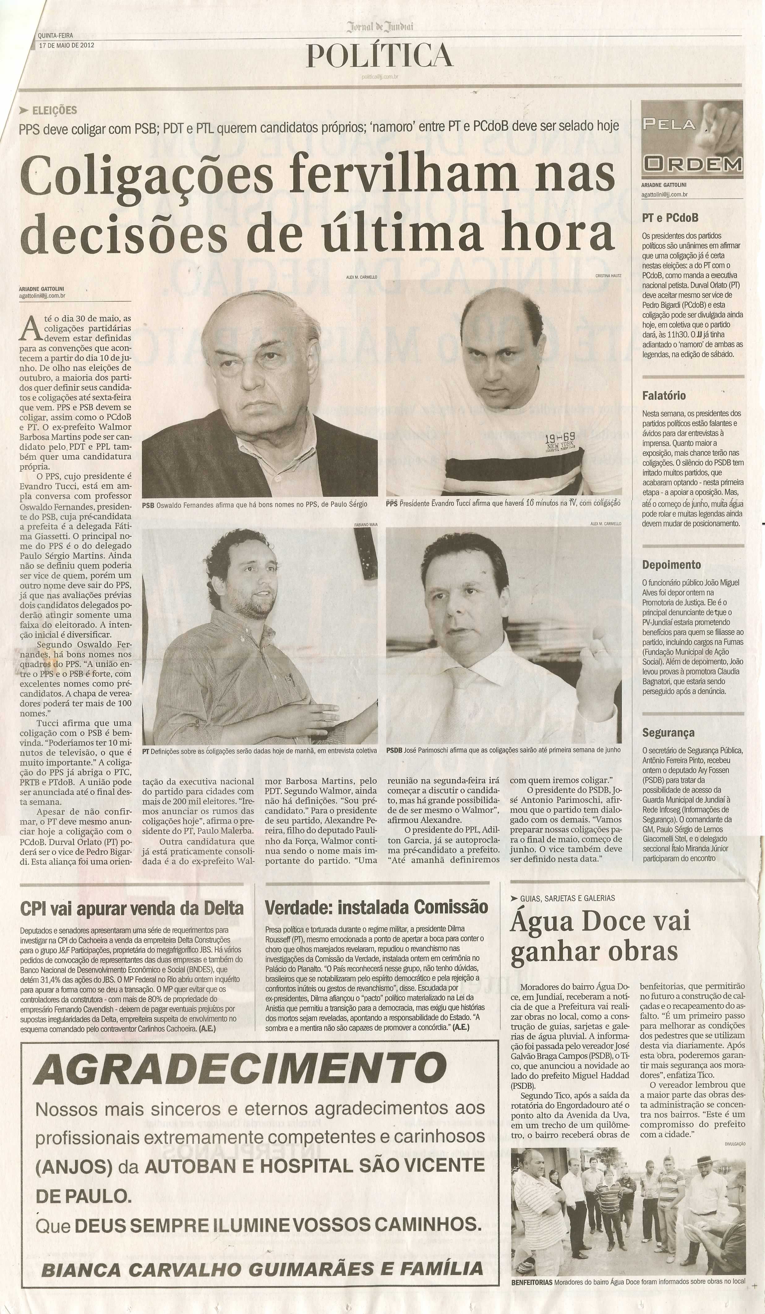 Jornal de Jundiaí - 17/05/2012